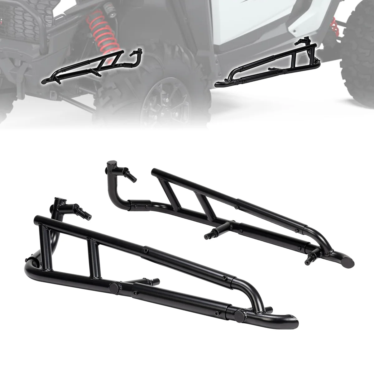 Heavy Duty Steel Nerf Bars Rock Sliders for Polaris RZR XP 1000/ XP 4 1000 2024-2025, 2-Seat