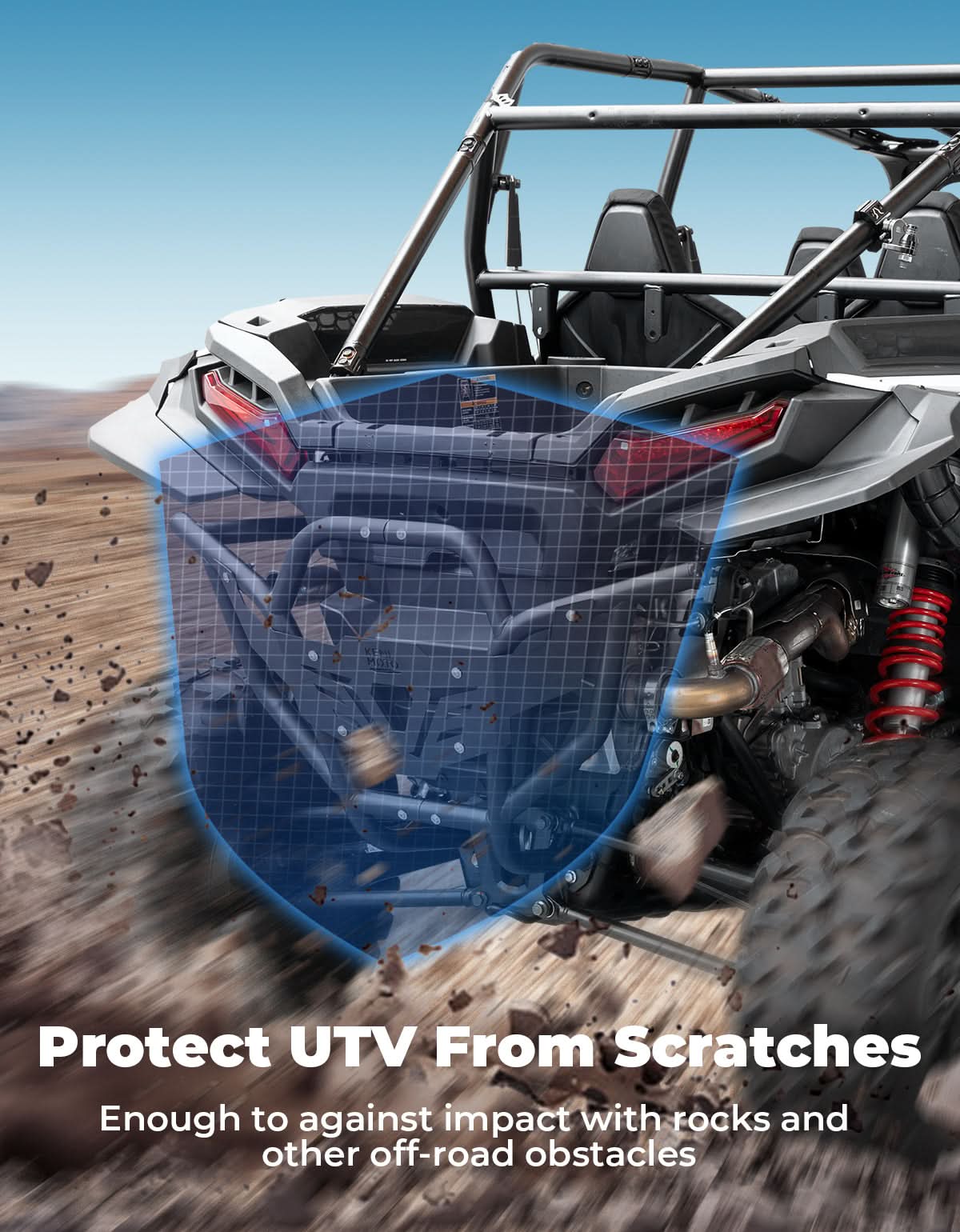 Heavy Duty Steel Rear Bumper for 2024-2025 Polaris RZR XP 1000/ 4 - Image 2