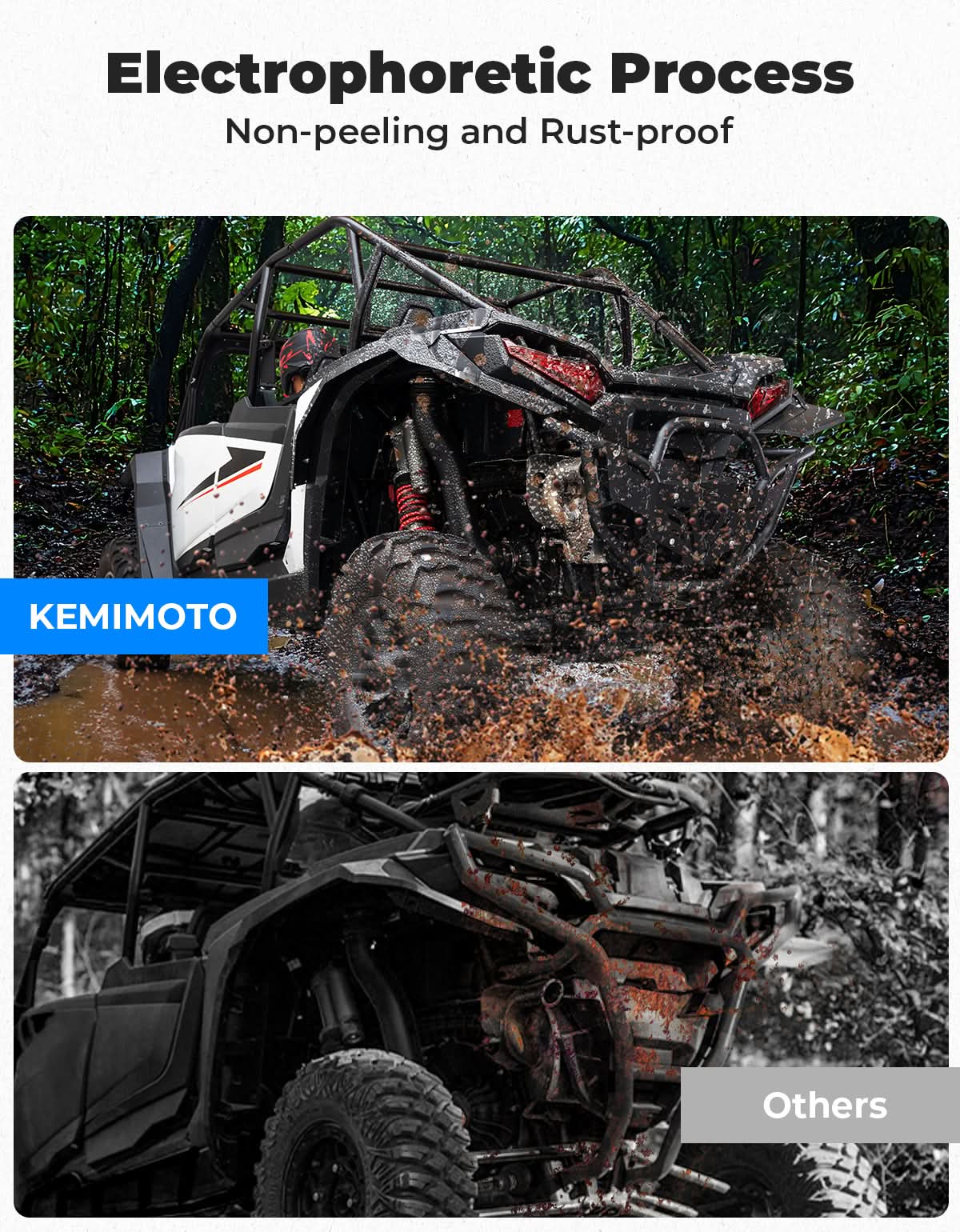 Heavy Duty Steel Rear Bumper for 2024-2025 Polaris RZR XP 1000/ 4 - Image 4