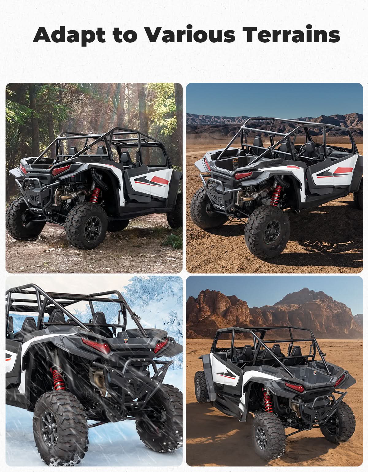 Heavy Duty Steel Rear Bumper for 2024-2025 Polaris RZR XP 1000/ 4 - Image 6