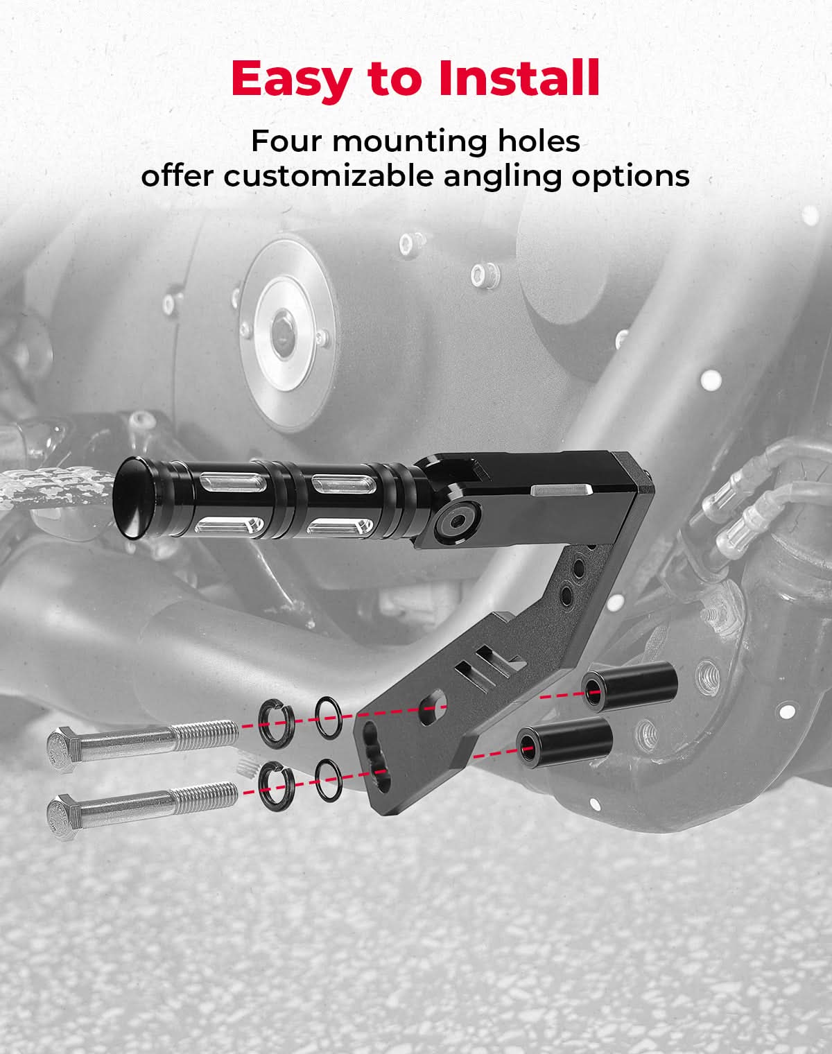 Highway Pegs Adjustable Foot Pegs Mount Kit for Sportster 883 1200 Iron 883 - Image 5