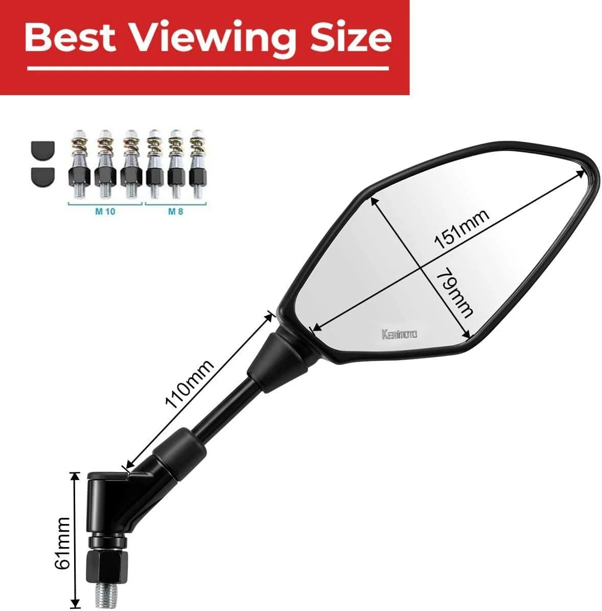 Motorcycle Rear View Side Mirrors for Grom Navi - Image 6