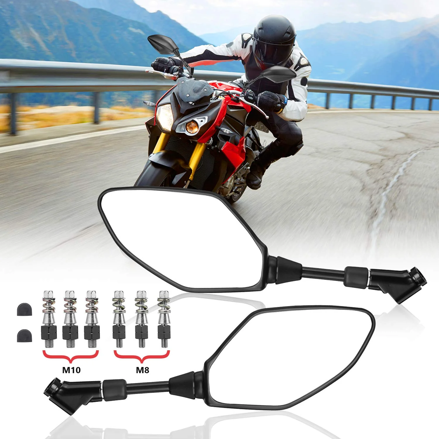Motorcycle Rear View Side Mirrors for Grom Navi - Image 9