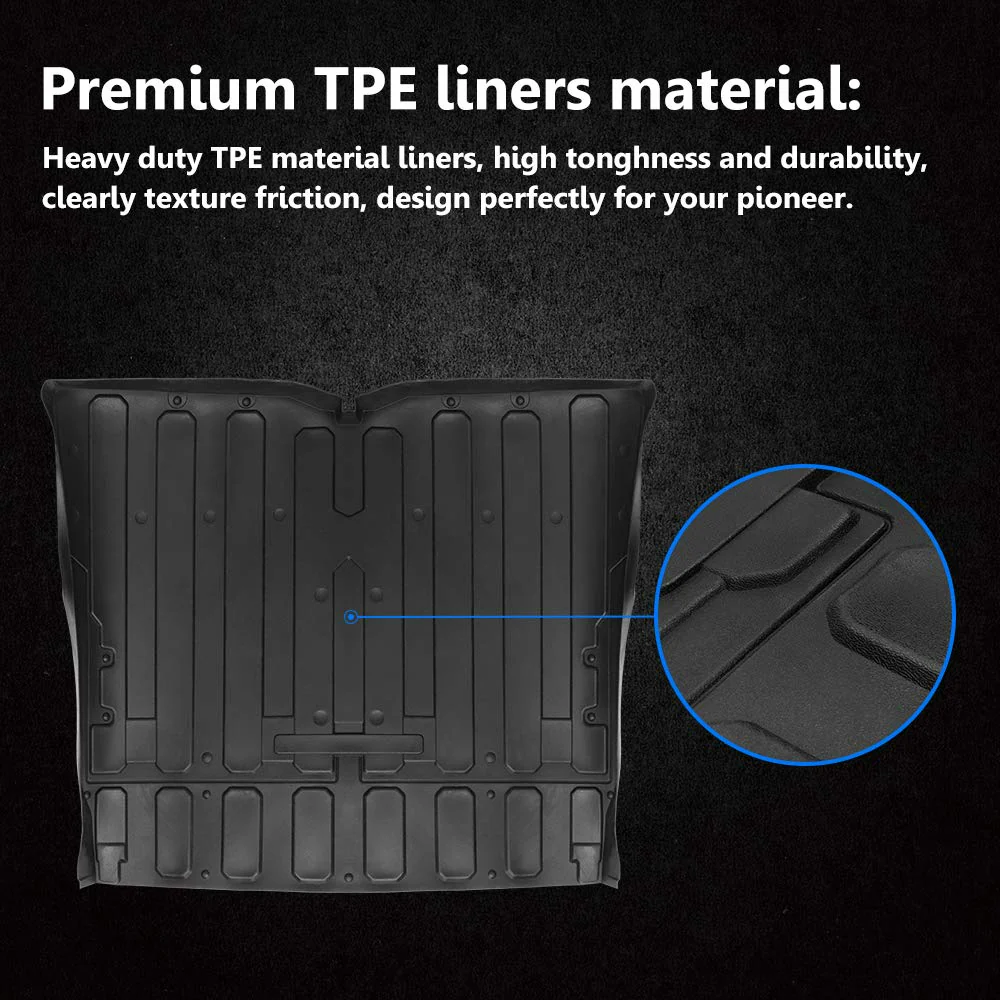 Rubber Bed Mat Liner for Pioneer 1000-5 2016-2025 - Image 5