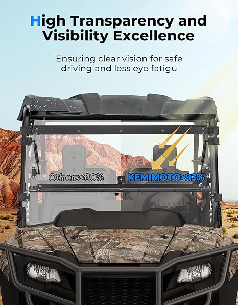 UTV 2-IN-1 Flip Windshield for Honda Pioneer 700 / 700-4 - Image 4