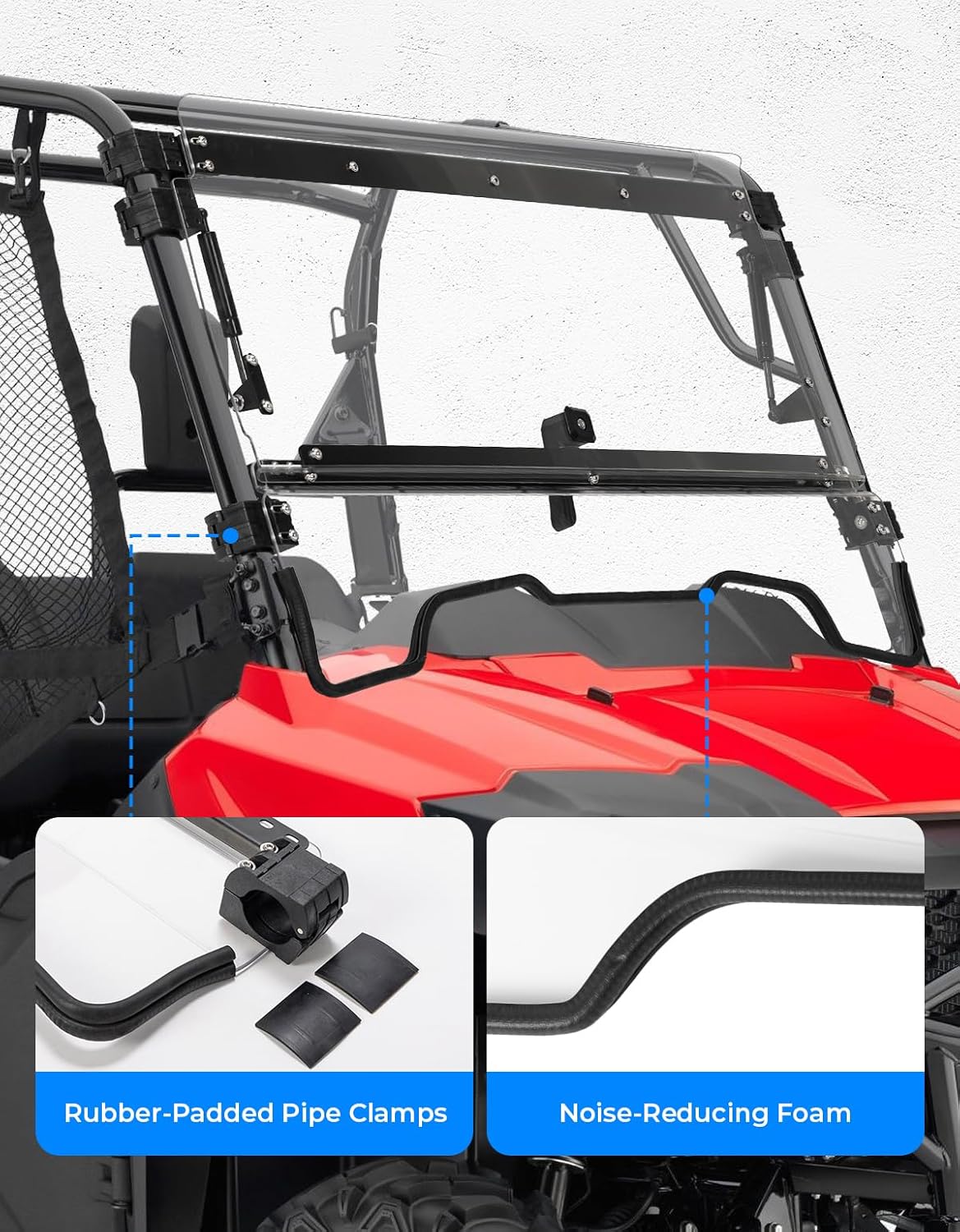 UTV 2-IN-1 Flip Windshield for Honda Pioneer 700 / 700-4 - Image 7