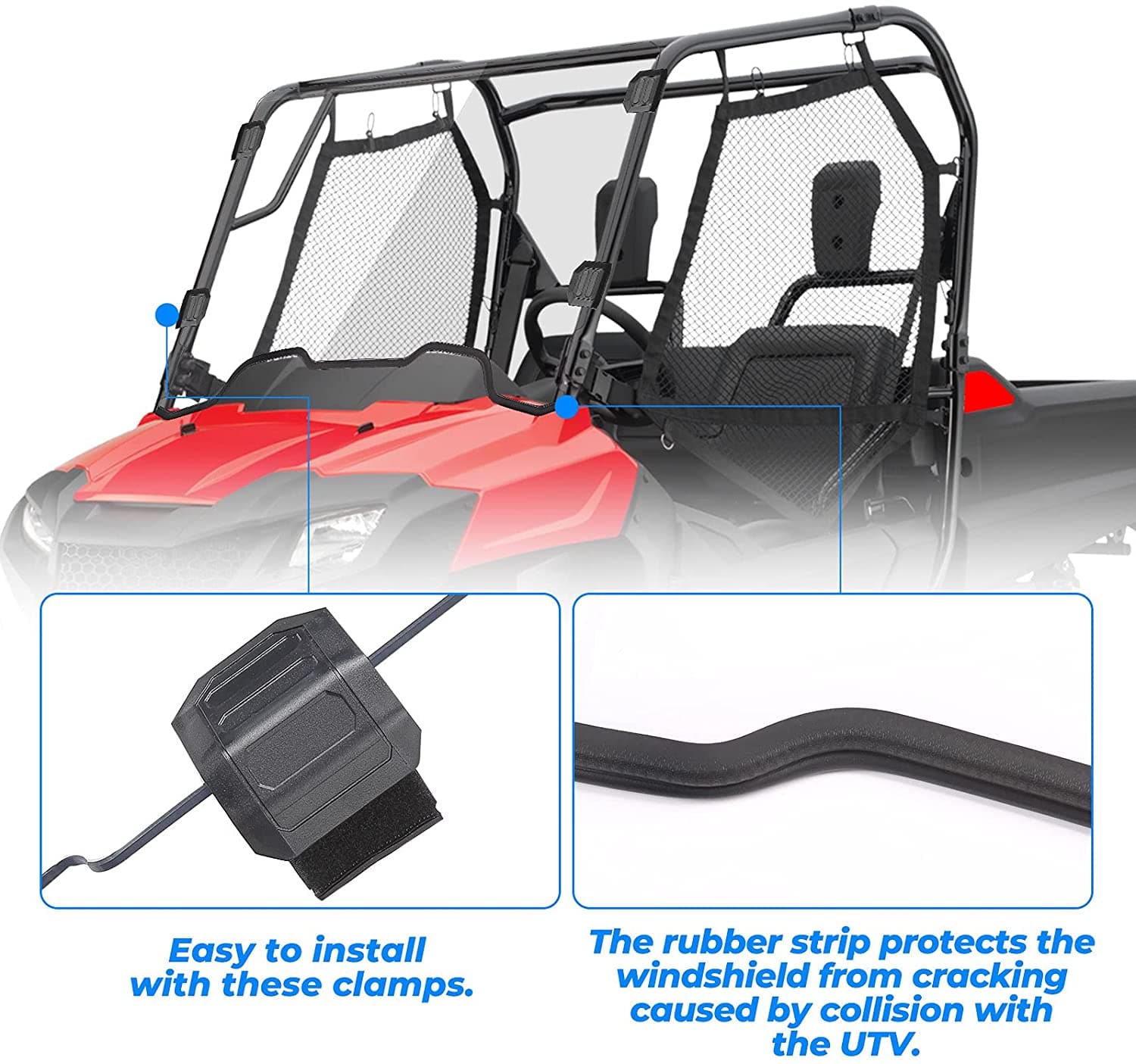 Front Windshield Polycarbonate for Pioneer 700/ 700-4 (2014-2025) - Image 4