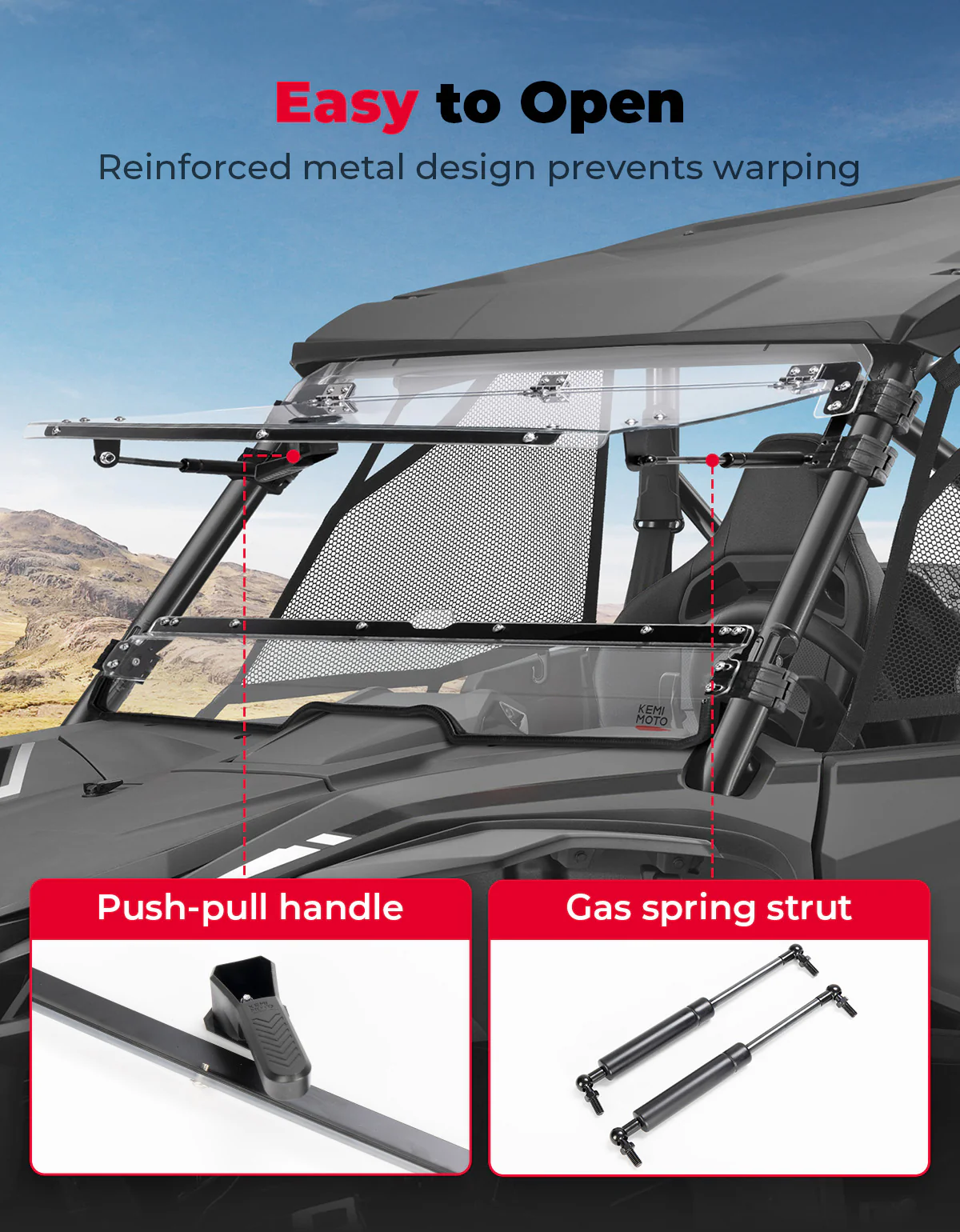 Flip 2-in-1 Windshield for Talon 1000X/1000R/1000X-4 - Image 5