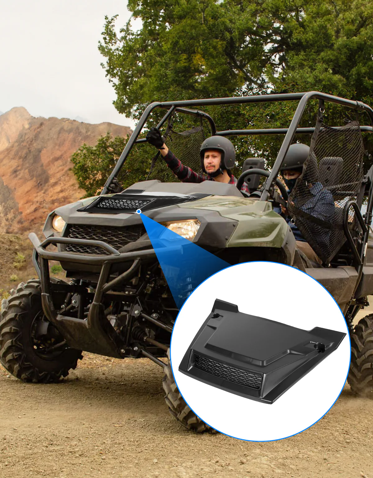 Hood Scoop for Pioneer 700 2P 4P 2014-2024 - Image 4