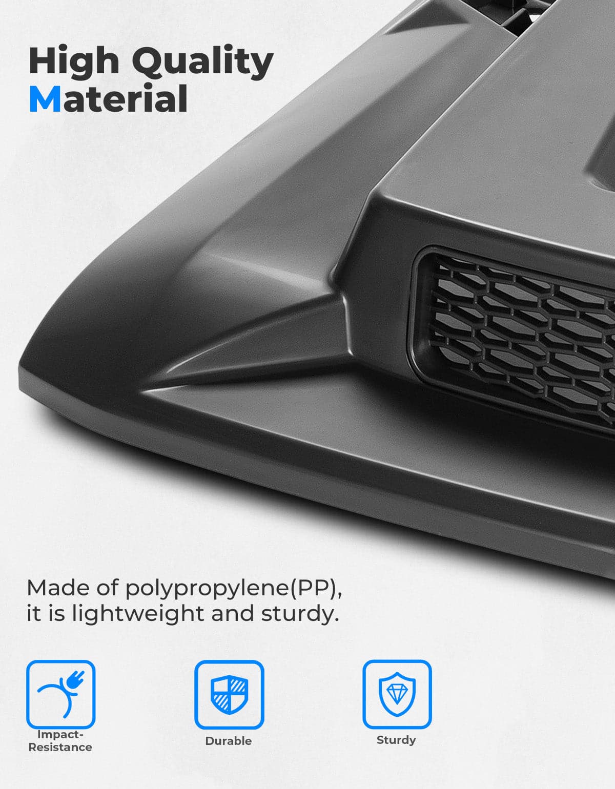 Hood Scoop for Polaris Ranger XP 1000/ Crew 2018-2024 - Image 4