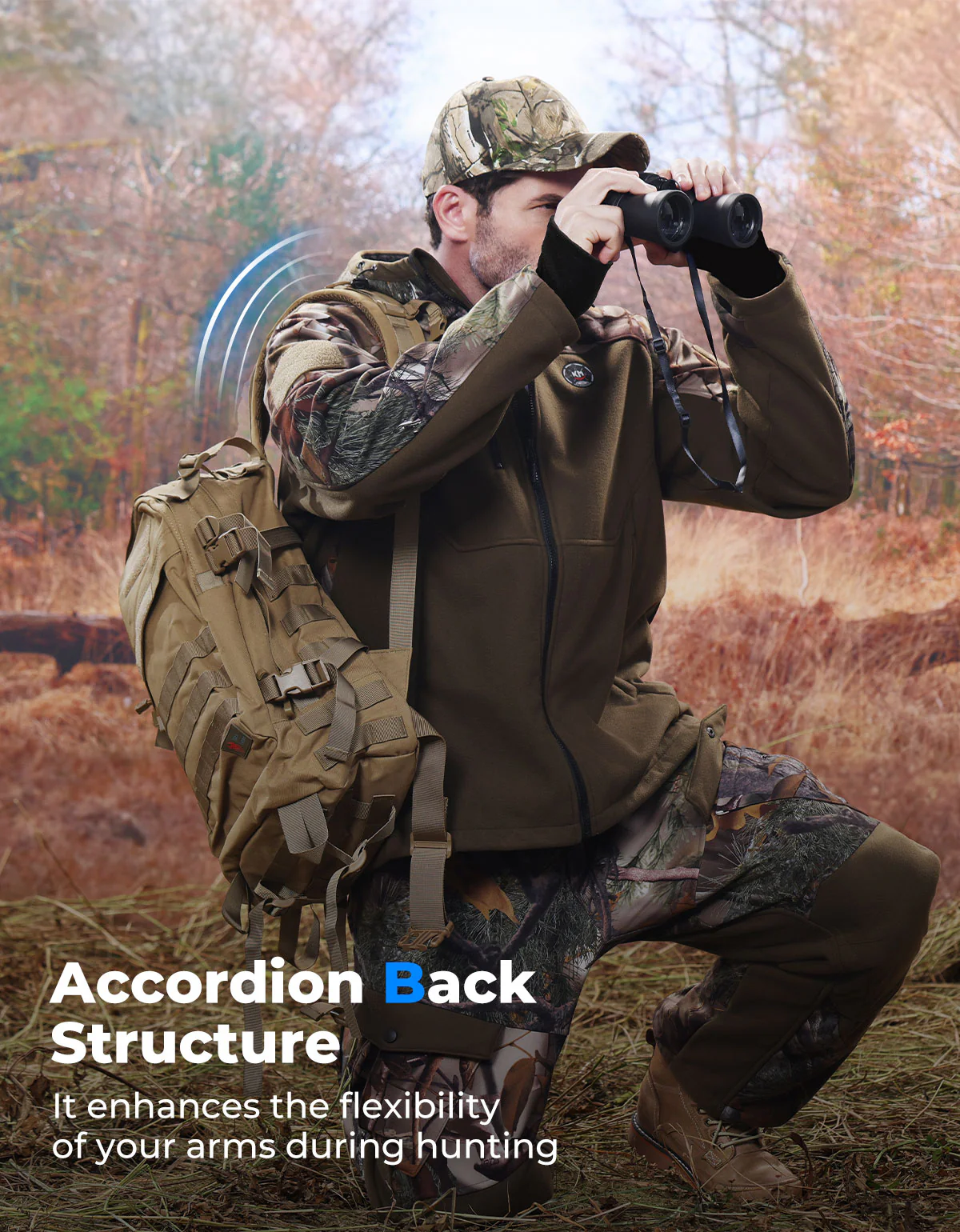 Hooded Heated Camo Jackets with Battery Pack for Hunting Outdoor Hiking - Image 5