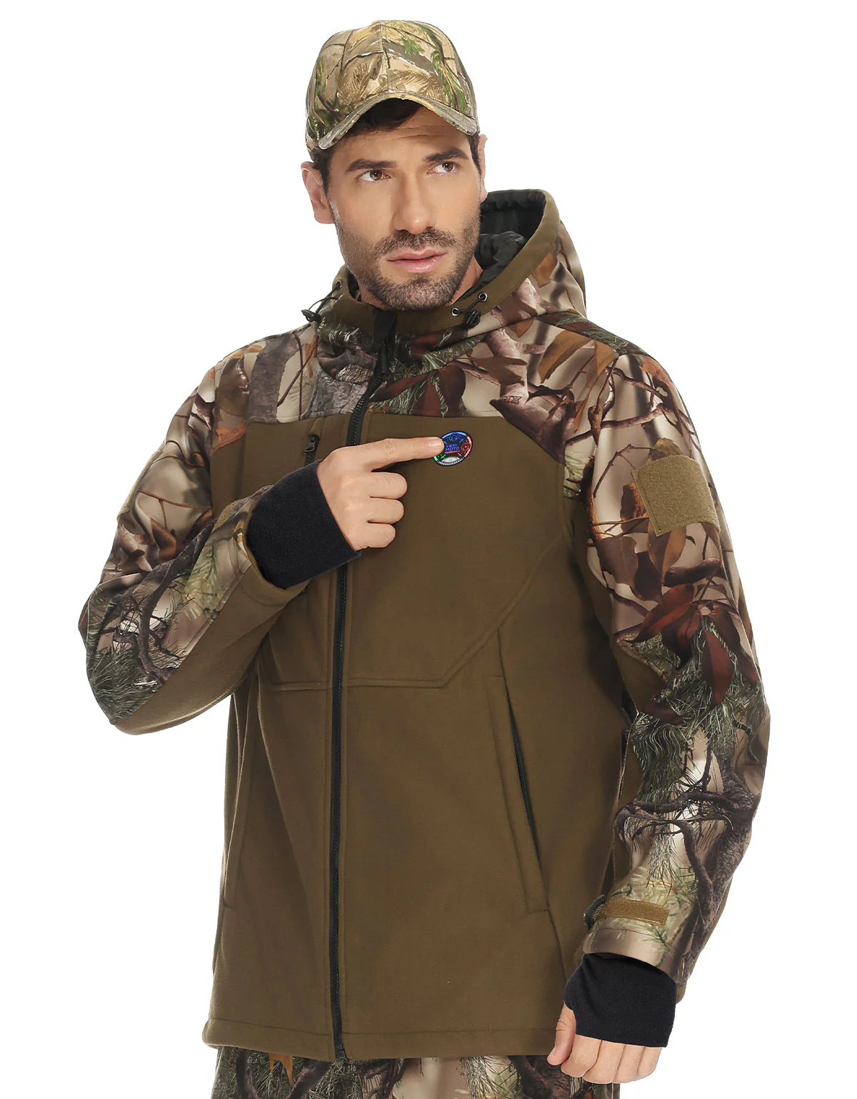 Hooded Heated Camo Jackets with Battery Pack for Hunting Outdoor Hiking - Image 7