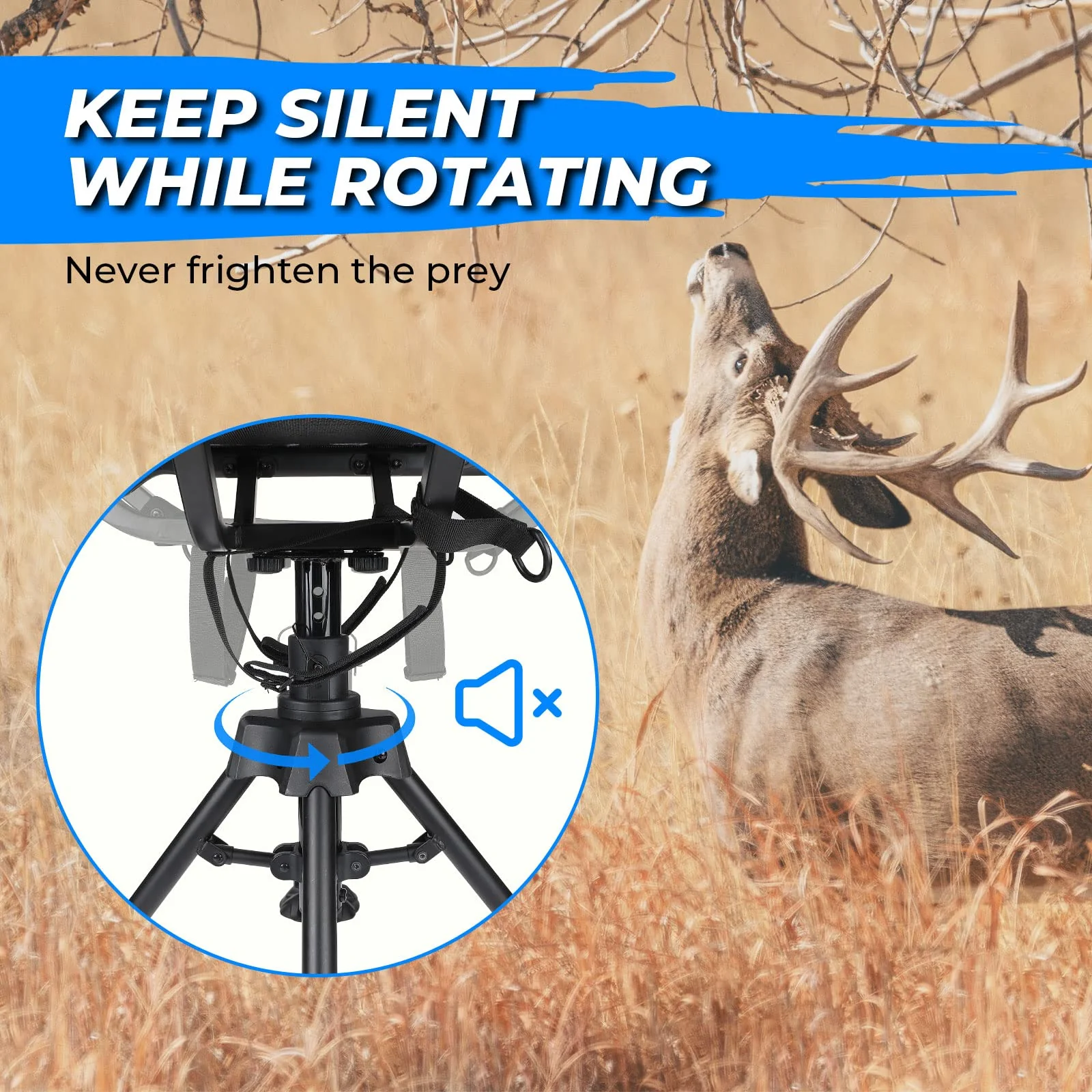 360 Degree Silent Swivel Blind Hunting Chair - Image 3