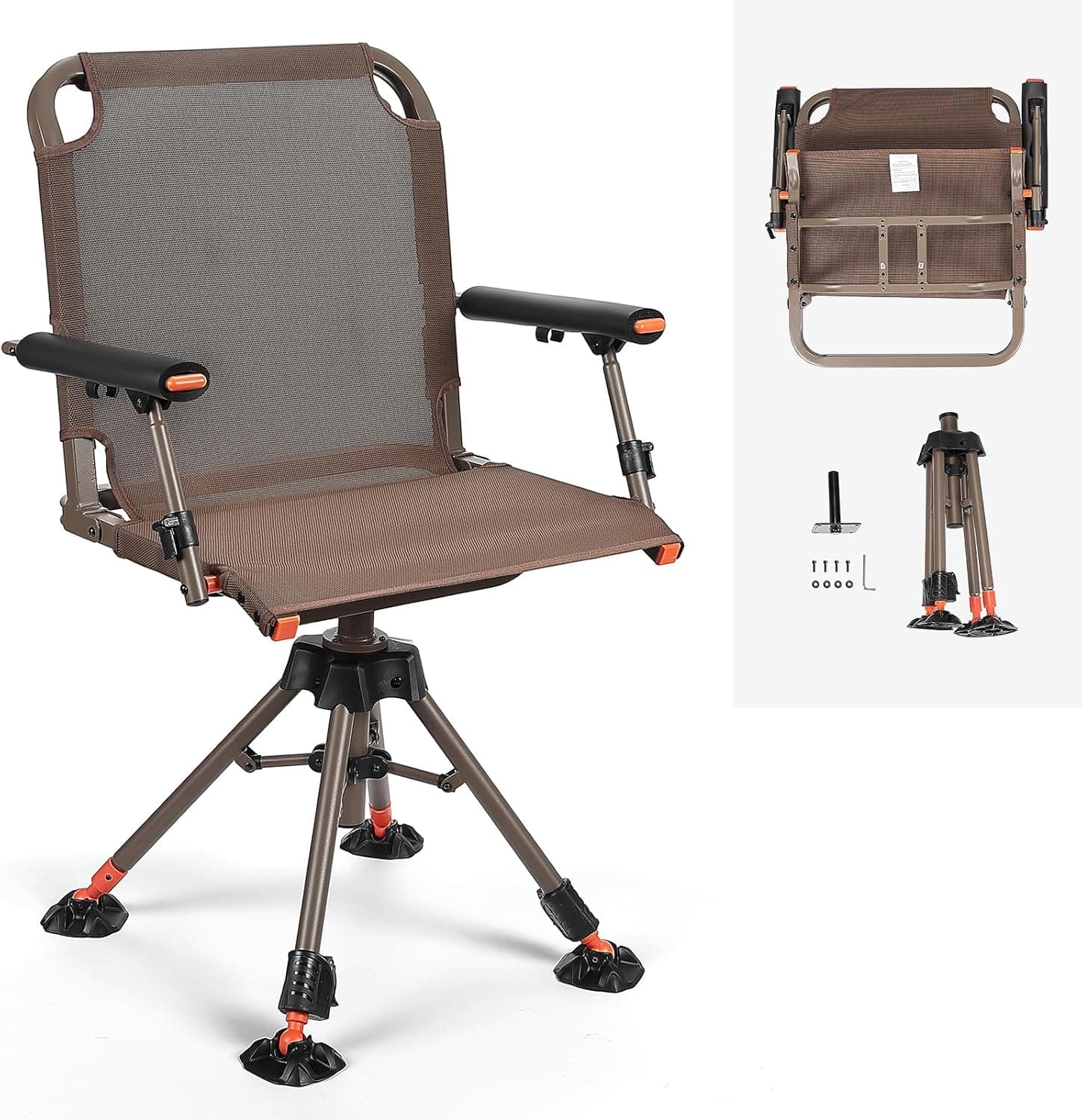 Hunting Chair 360 Degree Silent Swivel Folding Chair - Image 3