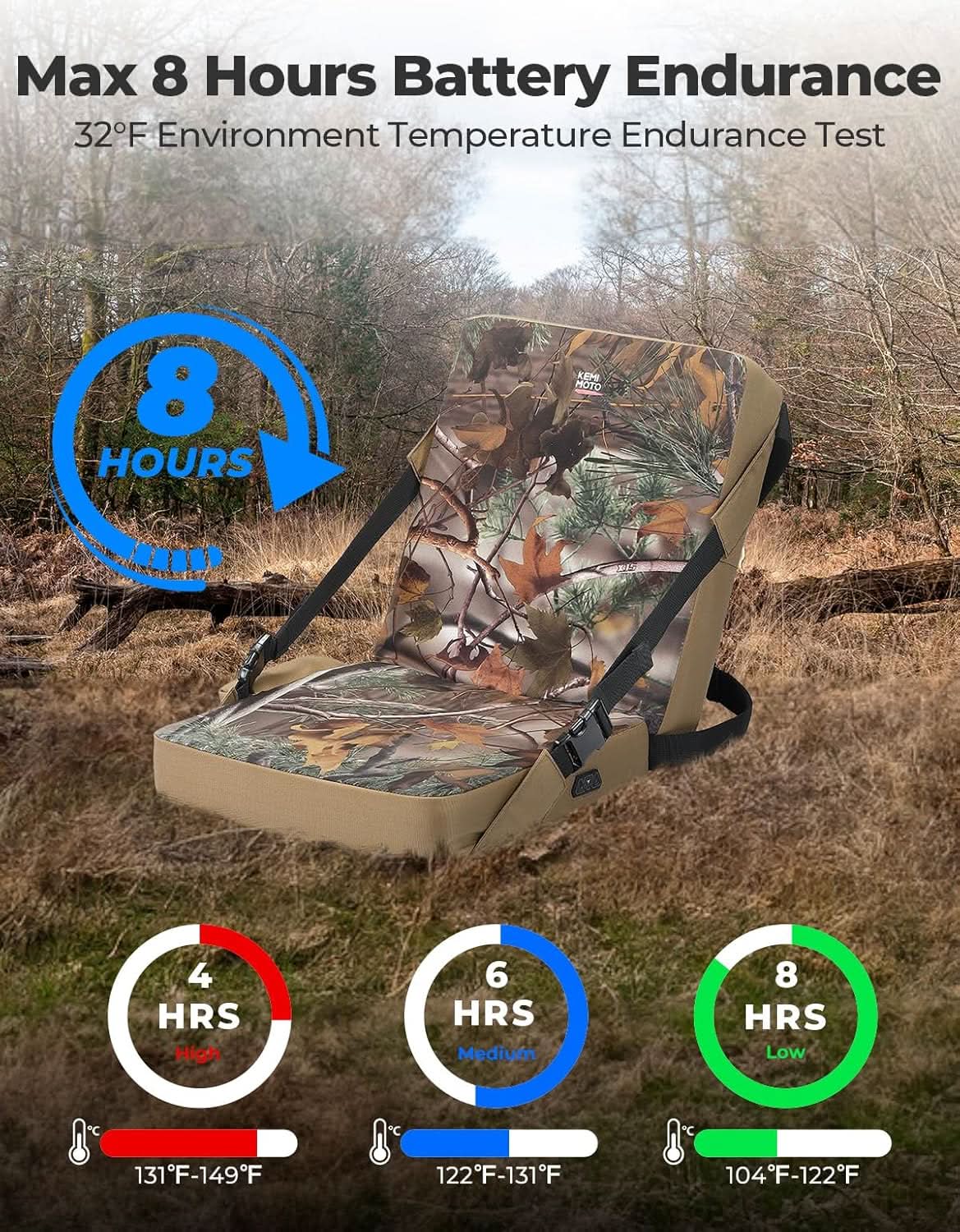 Hunting Seat Cushion Heated with 20000mAh Battery - Image 4