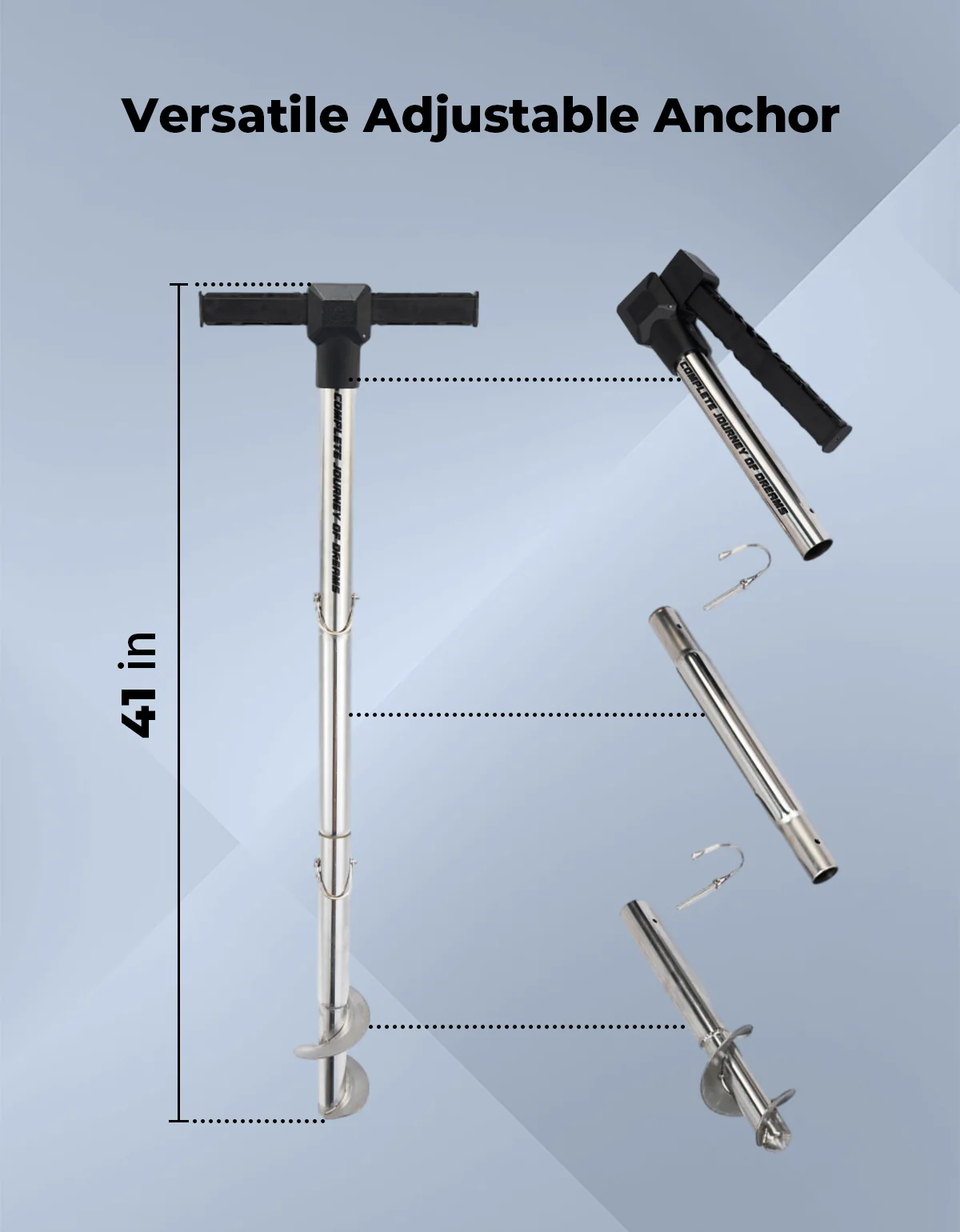 Jet Ski Anchor Shallow Water Anchor Pole for Kayak Pontoon - Image 8