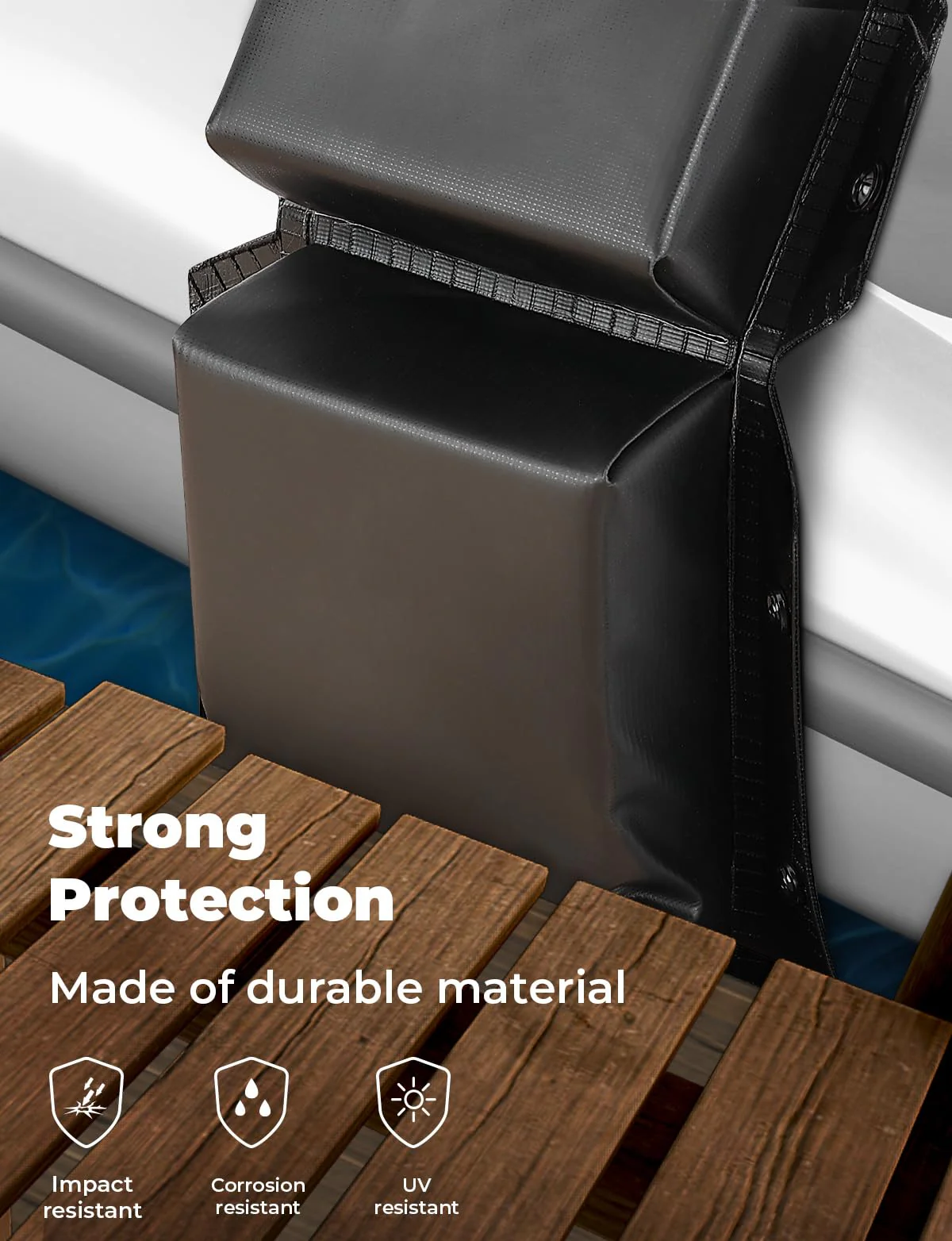Flat Boat Fender, Marine Fender 2pcs for Ski Boat - Image 4
