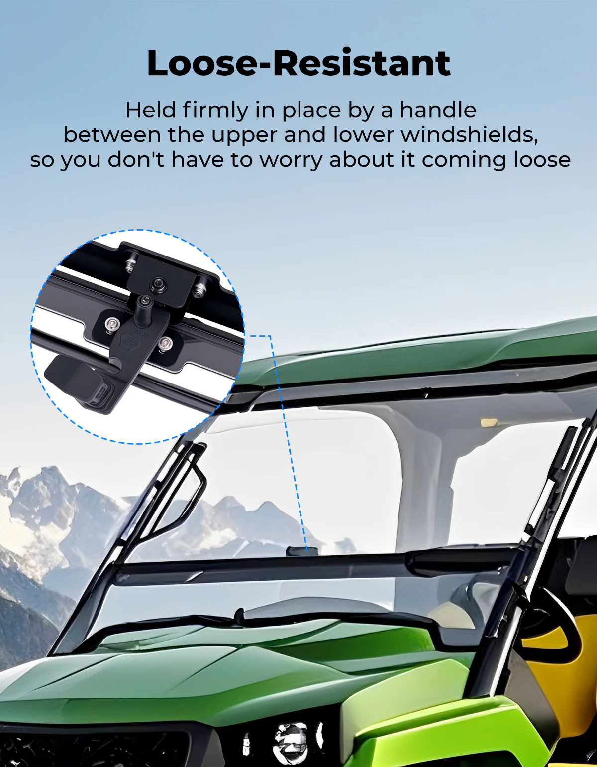Flip Windshield for John Deere Gator - Image 3