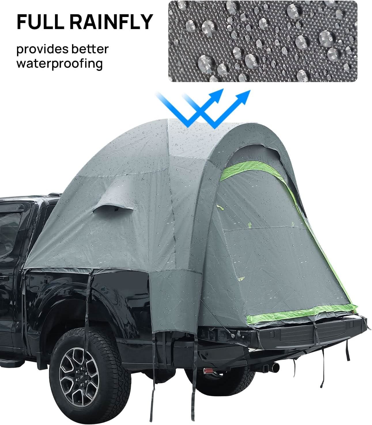 JOYTUTUS Pickup Truck Tent 2.0, 5.5-6 ft, Fiberglass rod - Image 4