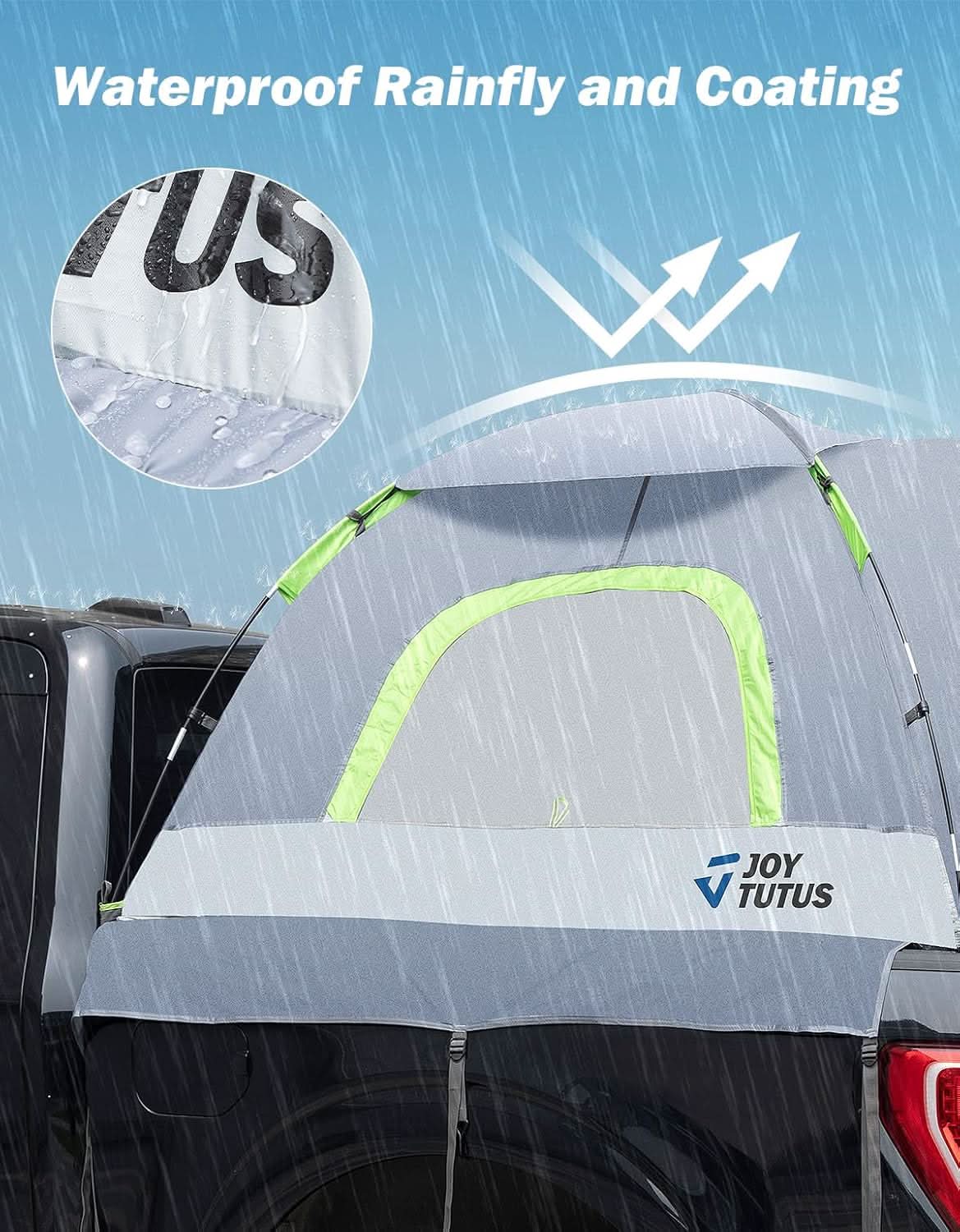 JOYTUTUS Truck Tent with Rainfly 5.5Ft-6Ft - Image 2