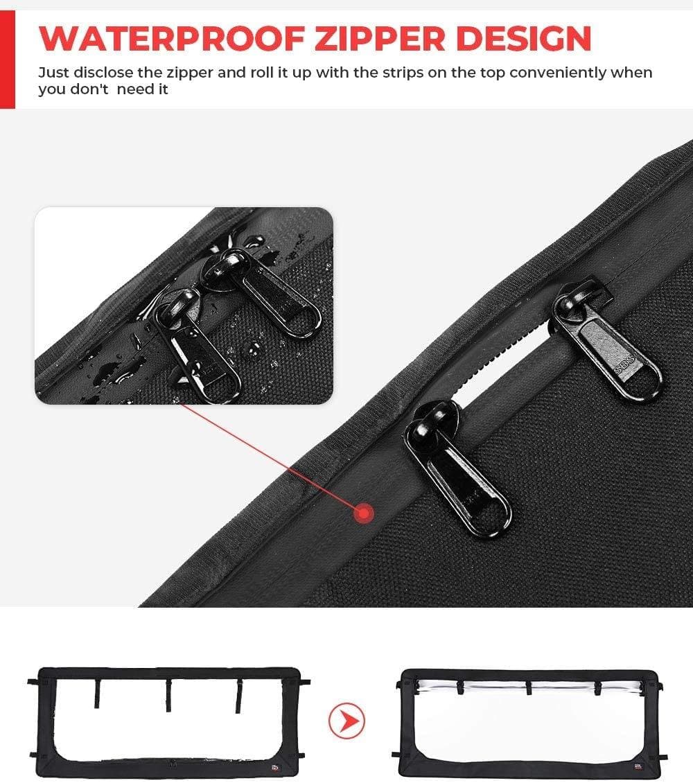 Clear Full Soft Window for Kawasaki Mule2500/3000/Polaris Ranger - Image 6