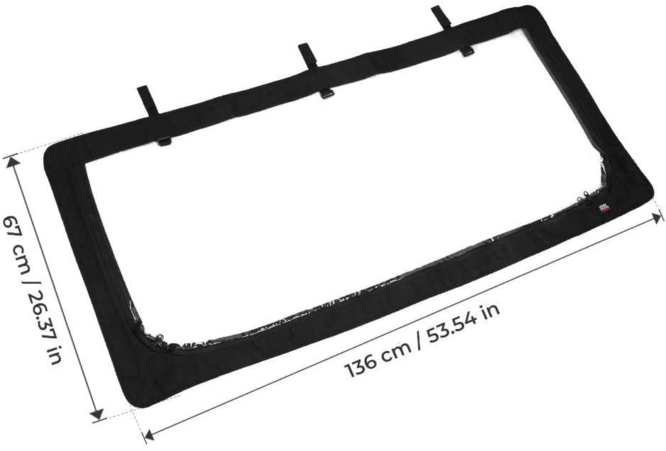 Clear Full Soft Window for Kawasaki Mule2500/3000/Polaris Ranger - Image 7