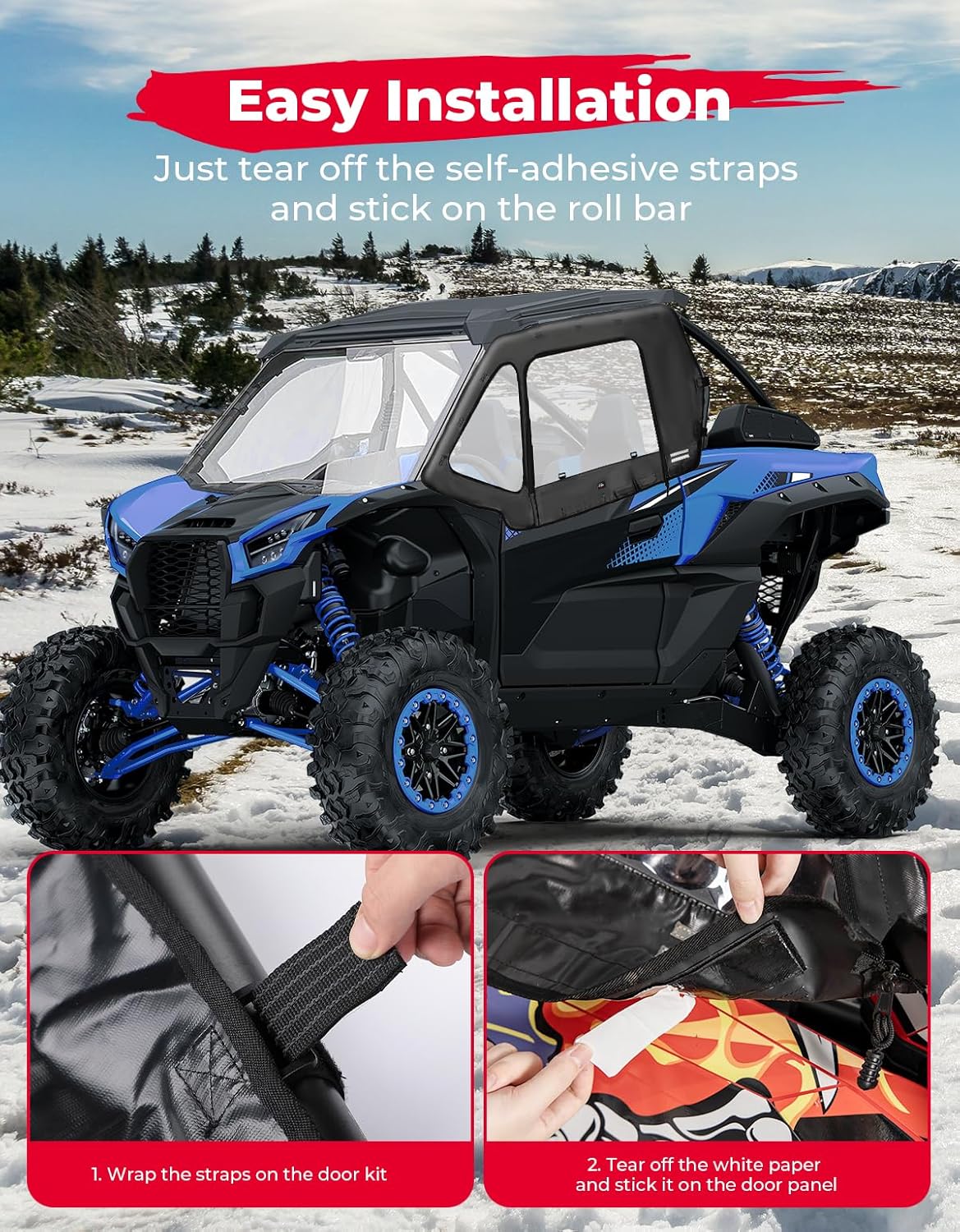 Soft Cab Enclosures Upper Doors for Kawasaki Teryx KRX 1000 - Image 5