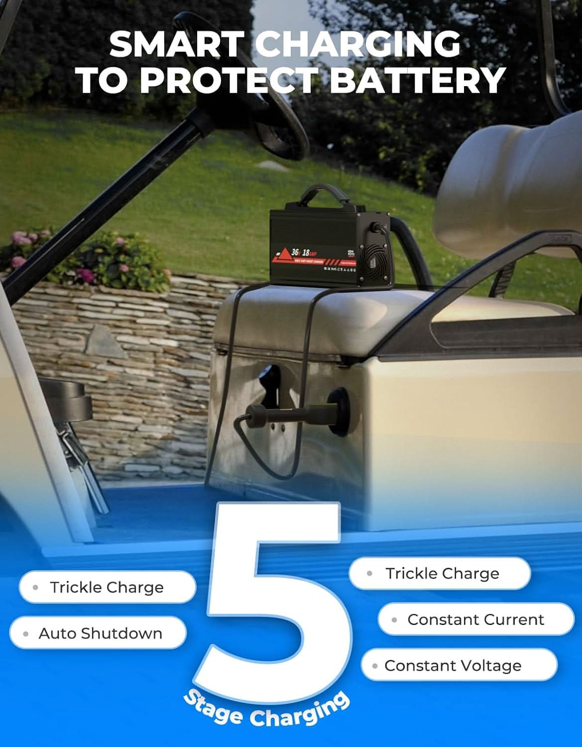 KEMIMOTO 36V Golf Cart Battery Charger - Image 2