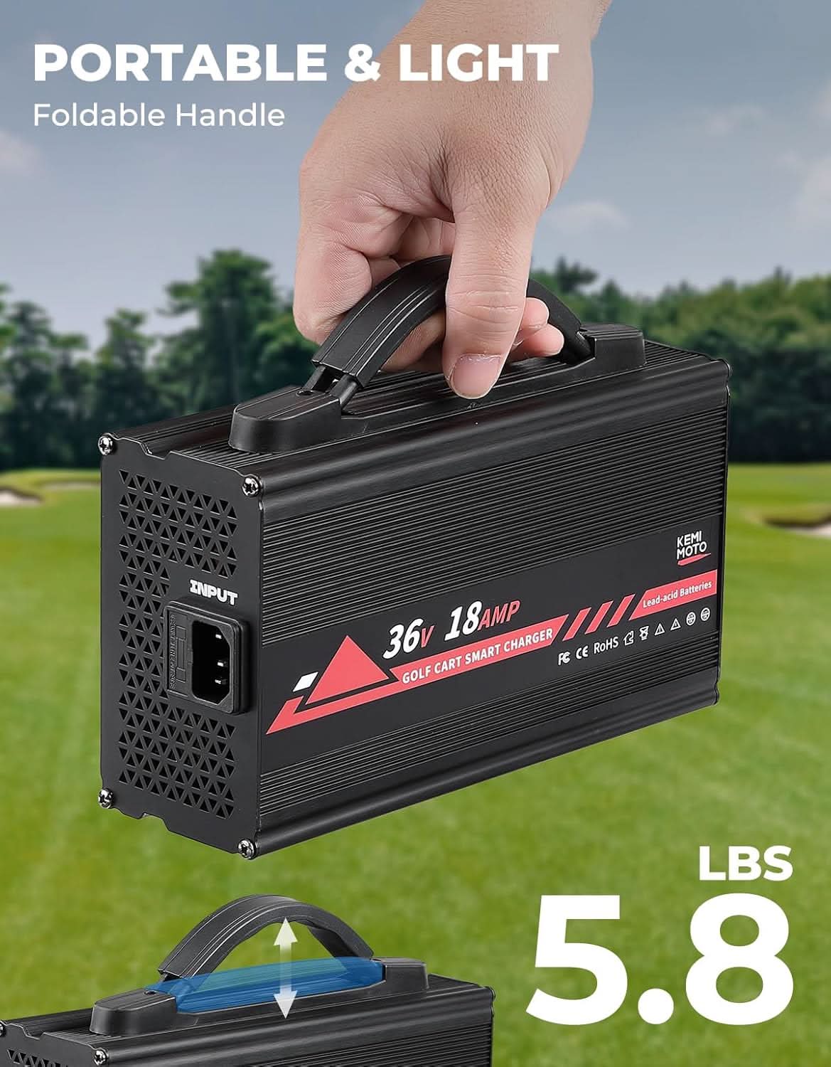 KEMIMOTO 36V Golf Cart Battery Charger - Image 3