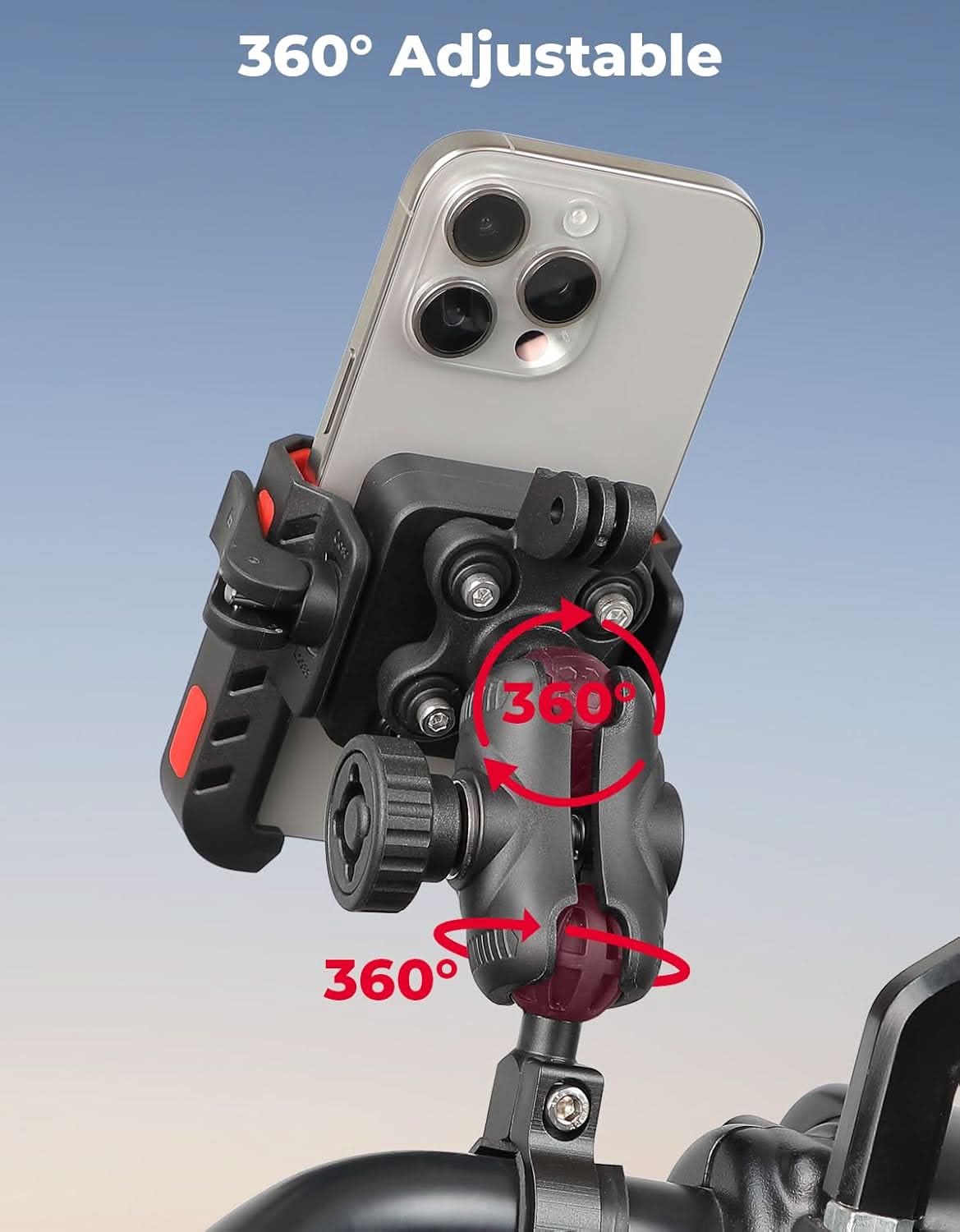 KEMIMOTO Anti-Vibration Phone Mount for ATV|Motorcycle|Bike - Image 6
