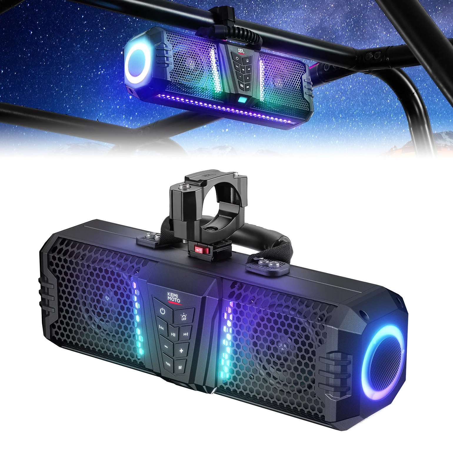 KEMIMOTO Midnight Sound Bar for Can-Am Maverick/Trail/Defender/Commander - Image 9