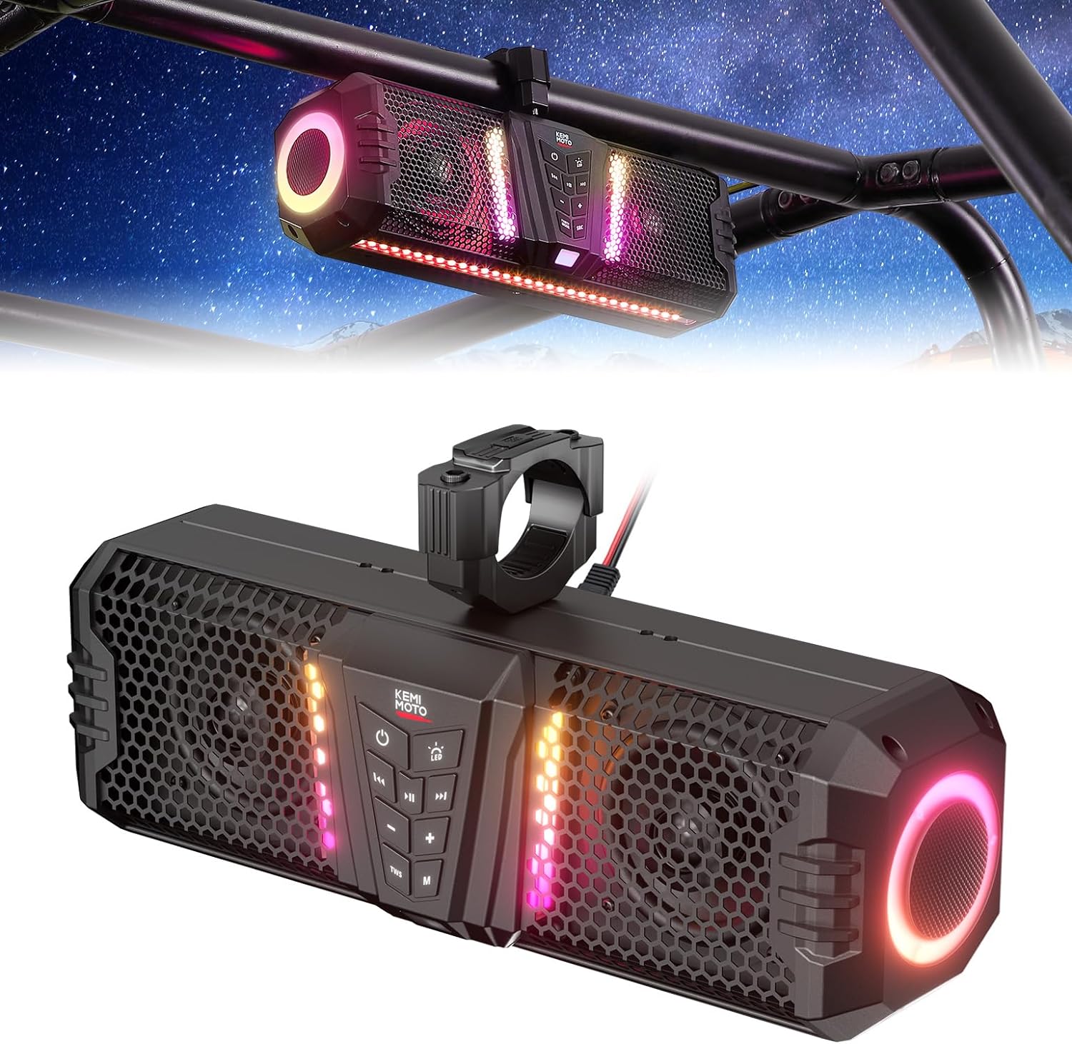 KEMIMOTO Midnight Sound Bar for Polaris RZR/570/800/900/XP/1000/Pro - Image 9