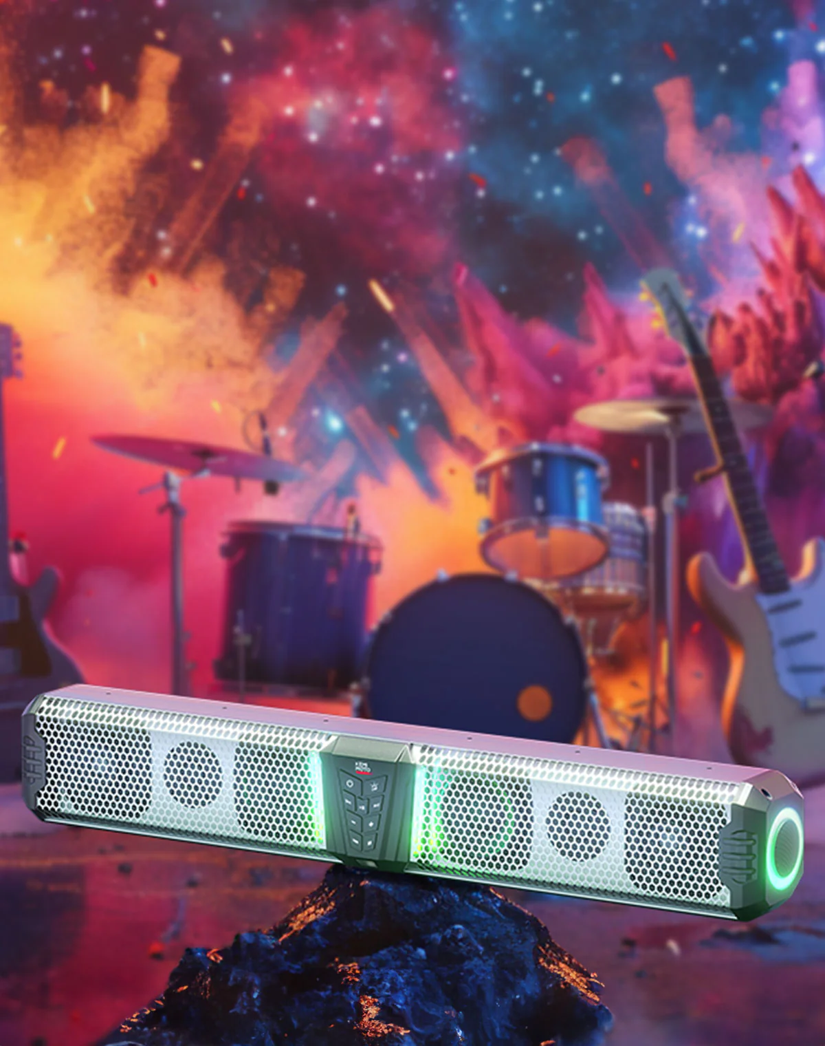 KEMIMOTO Midnight S80 Gen1.0 32" Aluminum 6-Speaker RGB Soundbar Silver - Image 11
