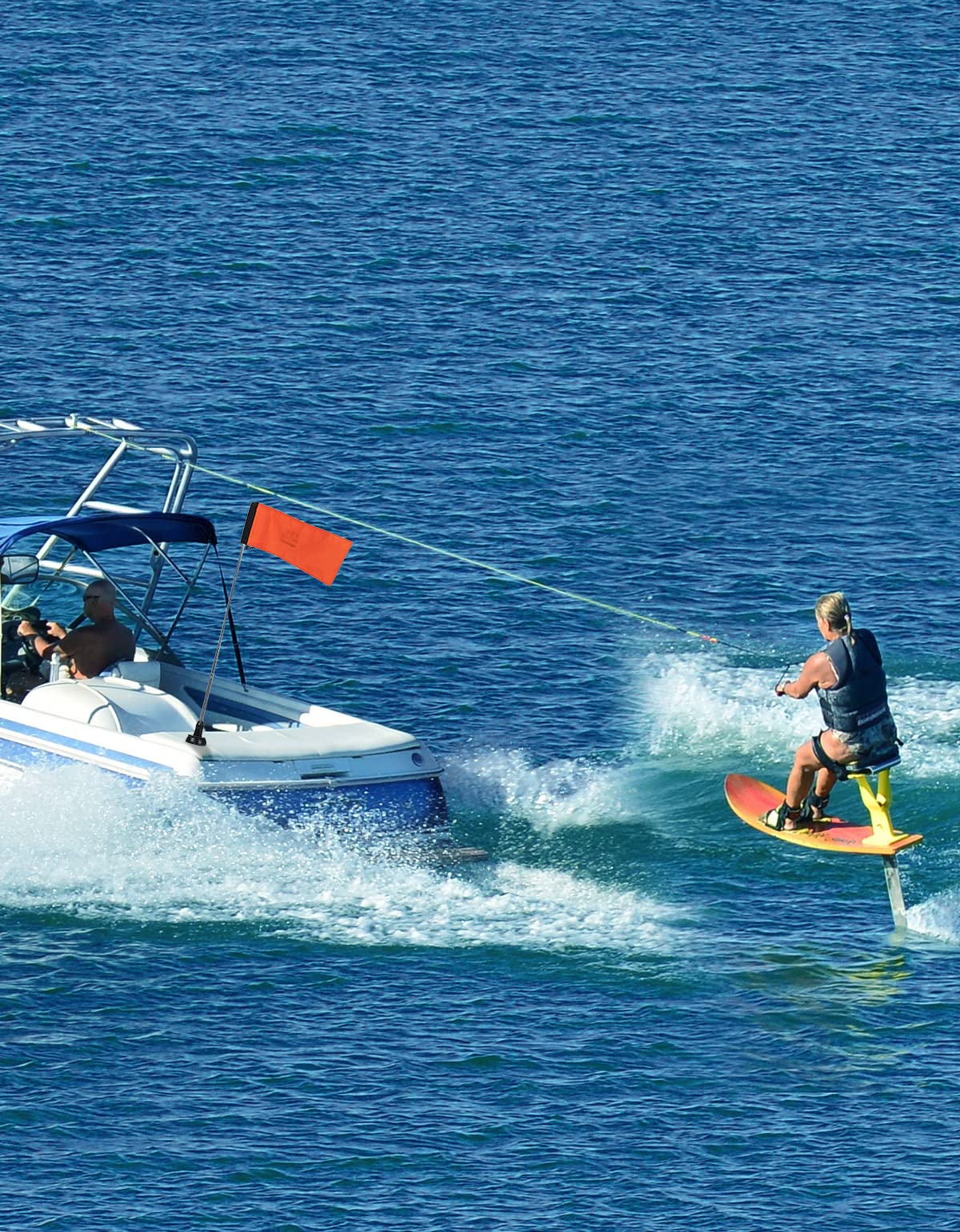 Kemimoto Orange Boat Flag, Kayak Flag with Storage Bag - Image 6