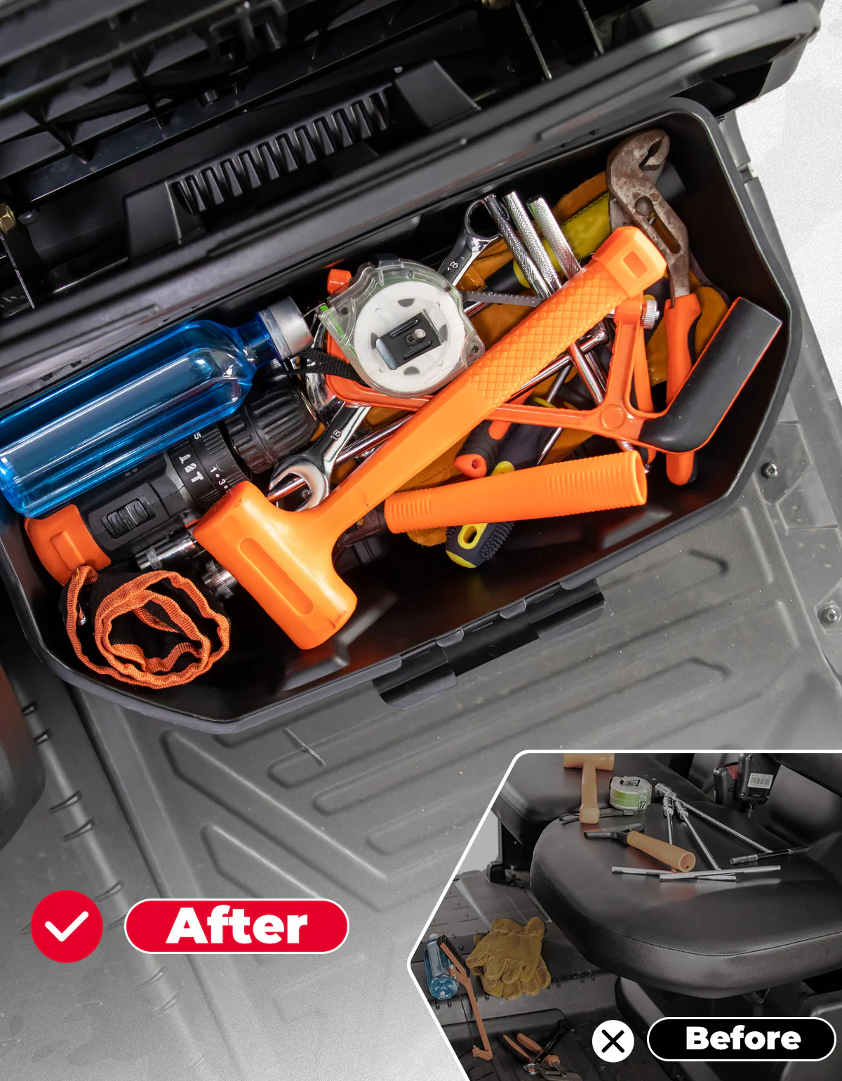 Removable Storage Bin / Box 14.7L for Can-Am Defender HD5|7|8|9|10 - Image 6