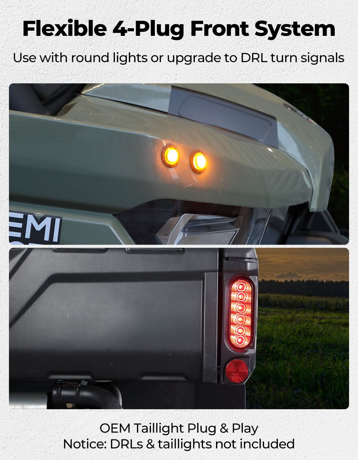 KEMIMOTO Turn Signal Kit For 2020+ Can-Am Defender - Image 4