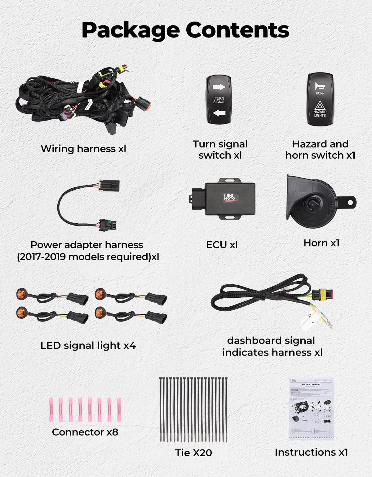 KEMIMOTO Turn Signal Kit For 2020+ Can-Am Defender - Image 8