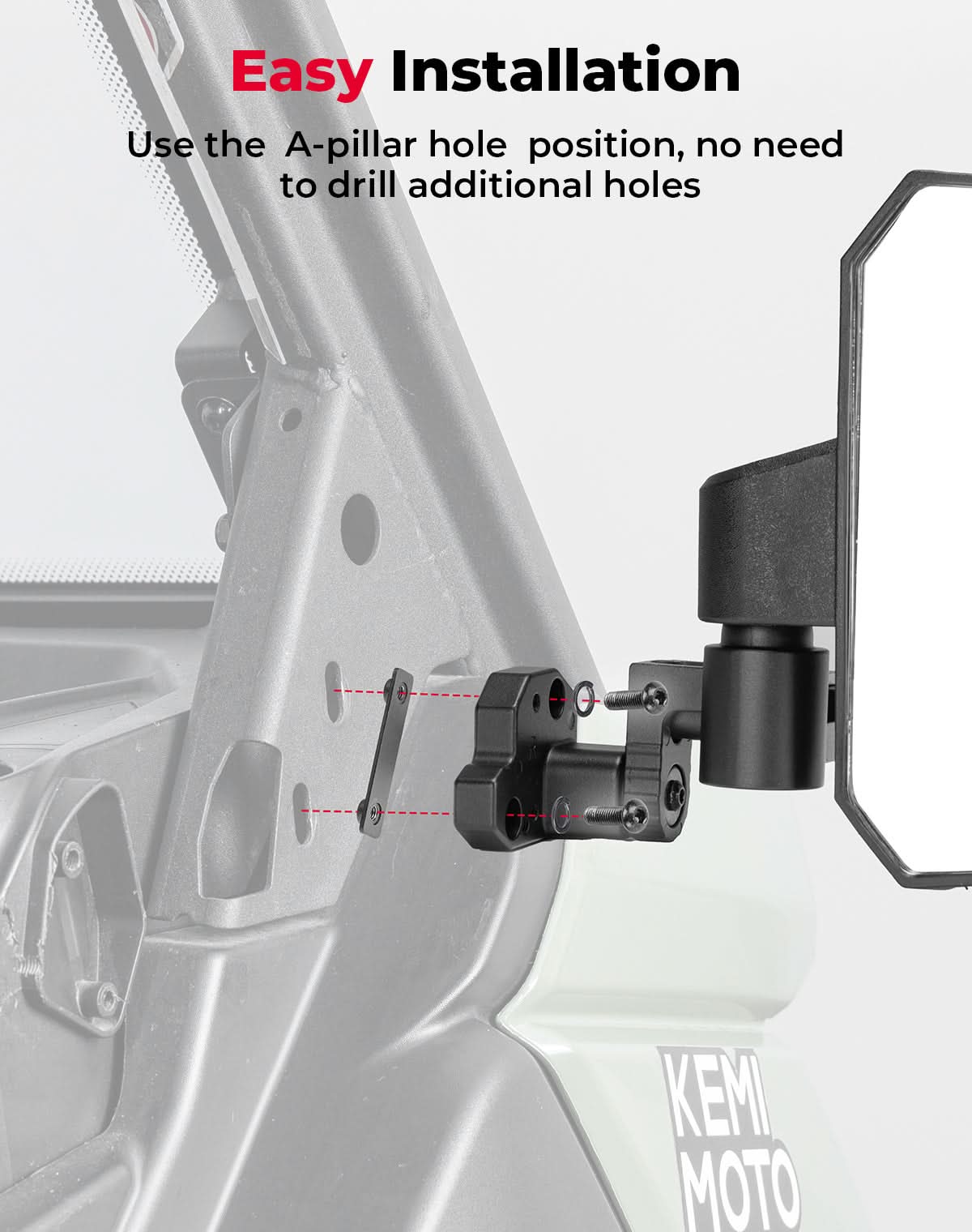 Large Side Mirrors for Can-Am Defender / Defender MAX (2016–2026) - Image 7