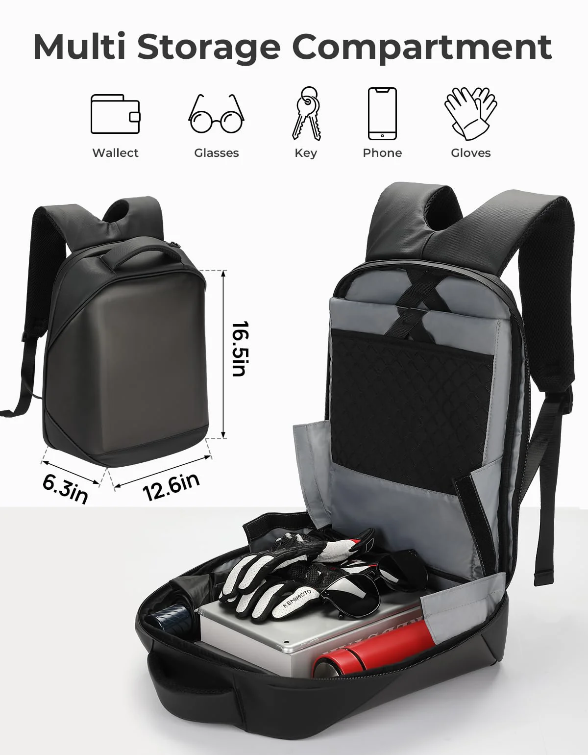 LED Backpack with DIY Programming for Motorcycle Travel and Camping - Image 2