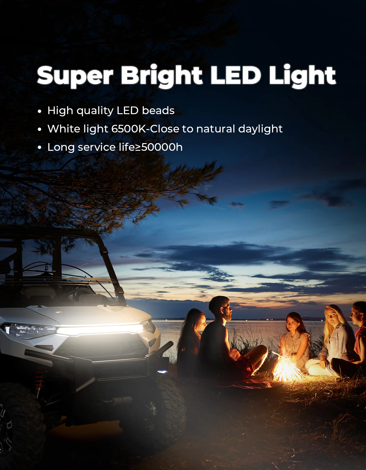 LED Fang Lights with Turn Signals for Polaris Ranger xp 1000 /Crew 2018-2024 - Image 3
