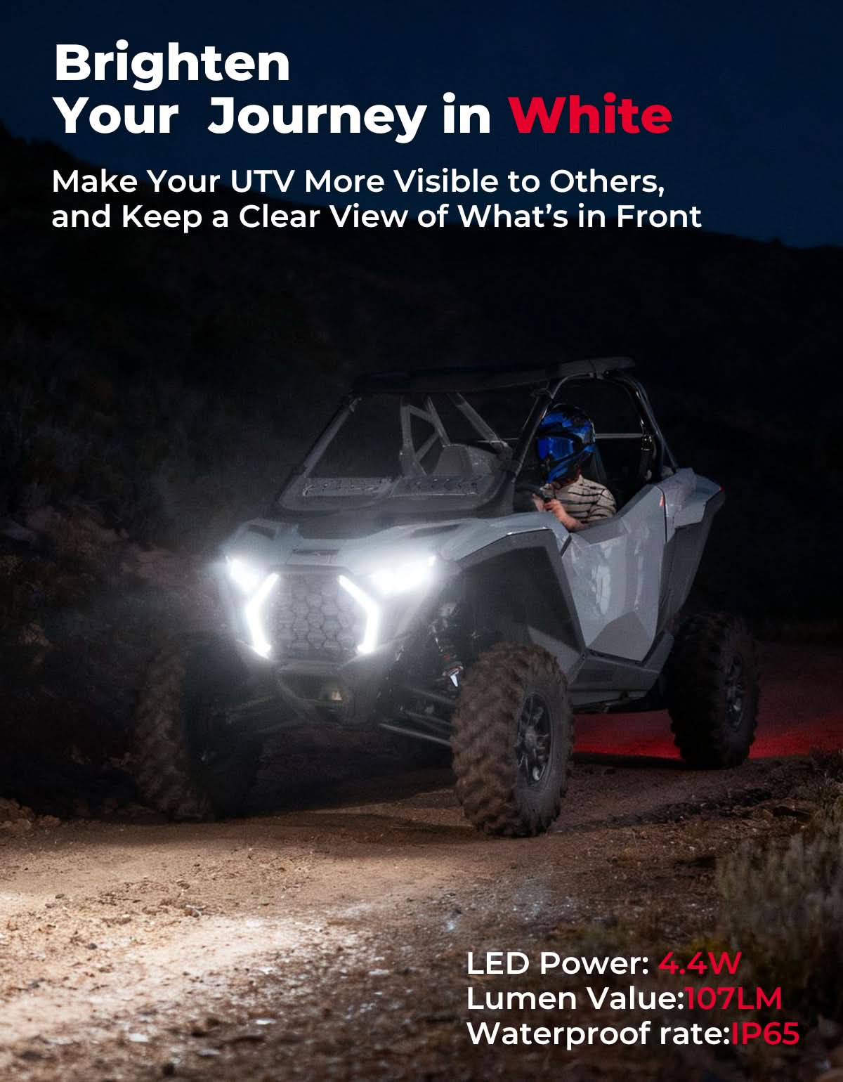 LED Grille Fang Lights for Polaris RZR Pro XP/Pro R/S 2025 Waterproof - Image 3