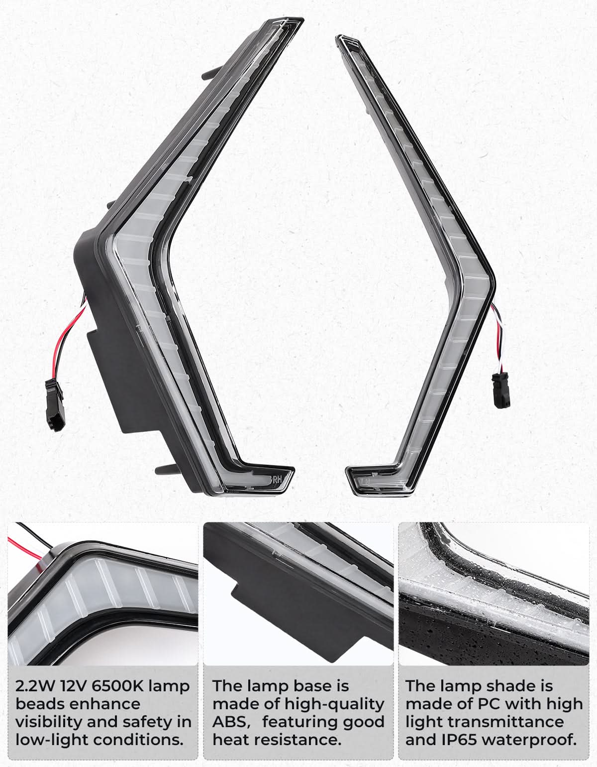 LED Grille Fang Lights for Polaris RZR Pro XP/Pro R/S 2025 Waterproof - Image 6