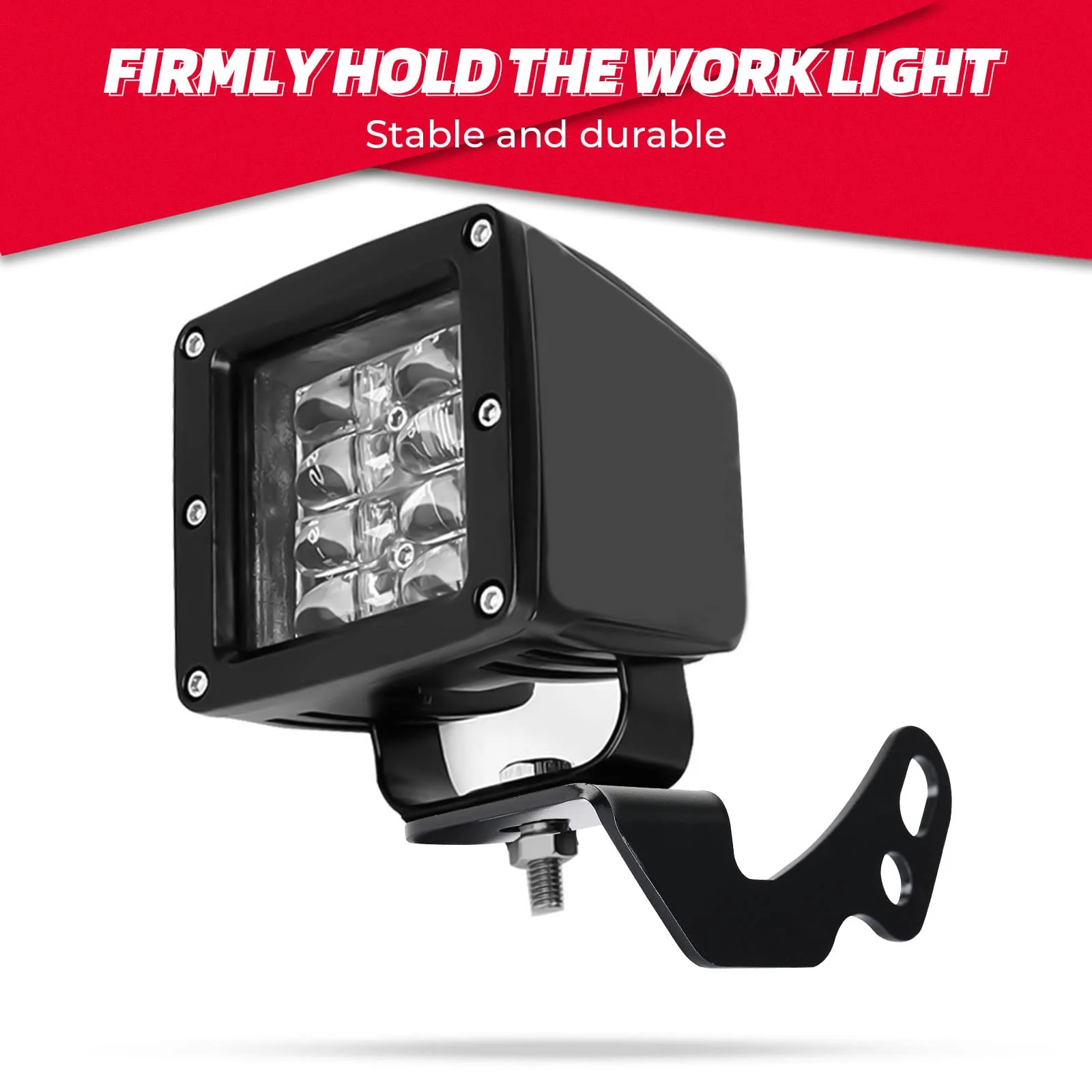 LED Light Mount A-Pillar Mount Light Bracket for Polaris RZR (2 packs) - Image 2