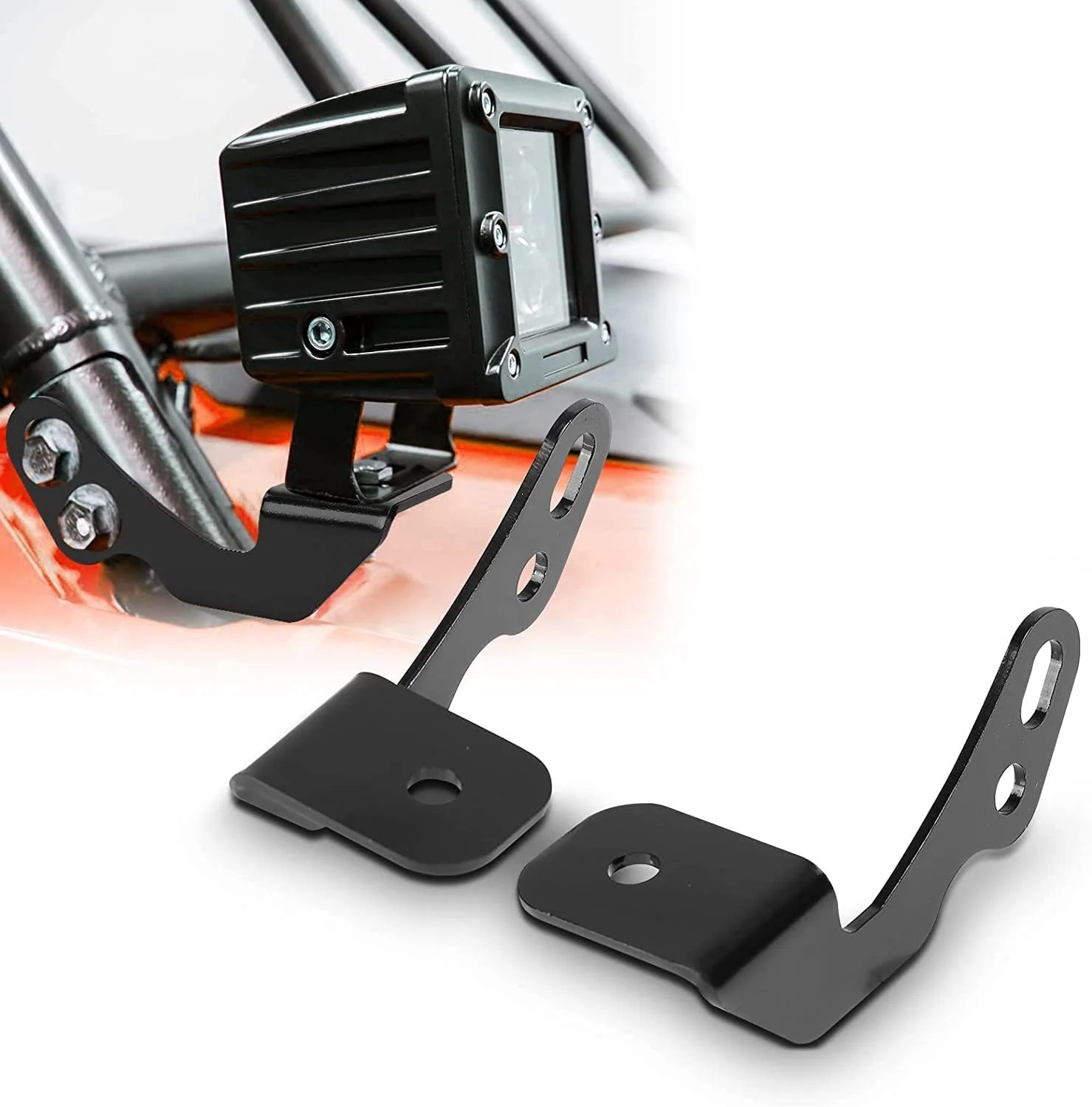 LED Light Mount A-Pillar Mount Light Bracket for Polaris RZR (2 packs) - Image 7