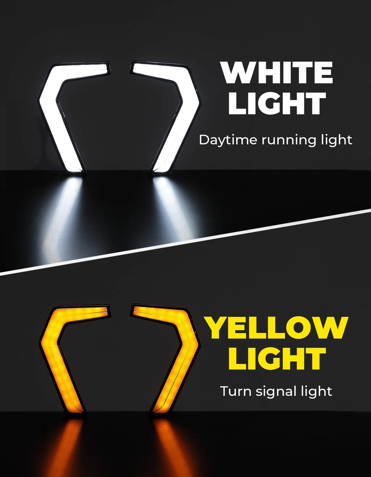 2x Front Fang Accent Light Turn Signal For Polaris General 1000 2016-2024 - Image 2