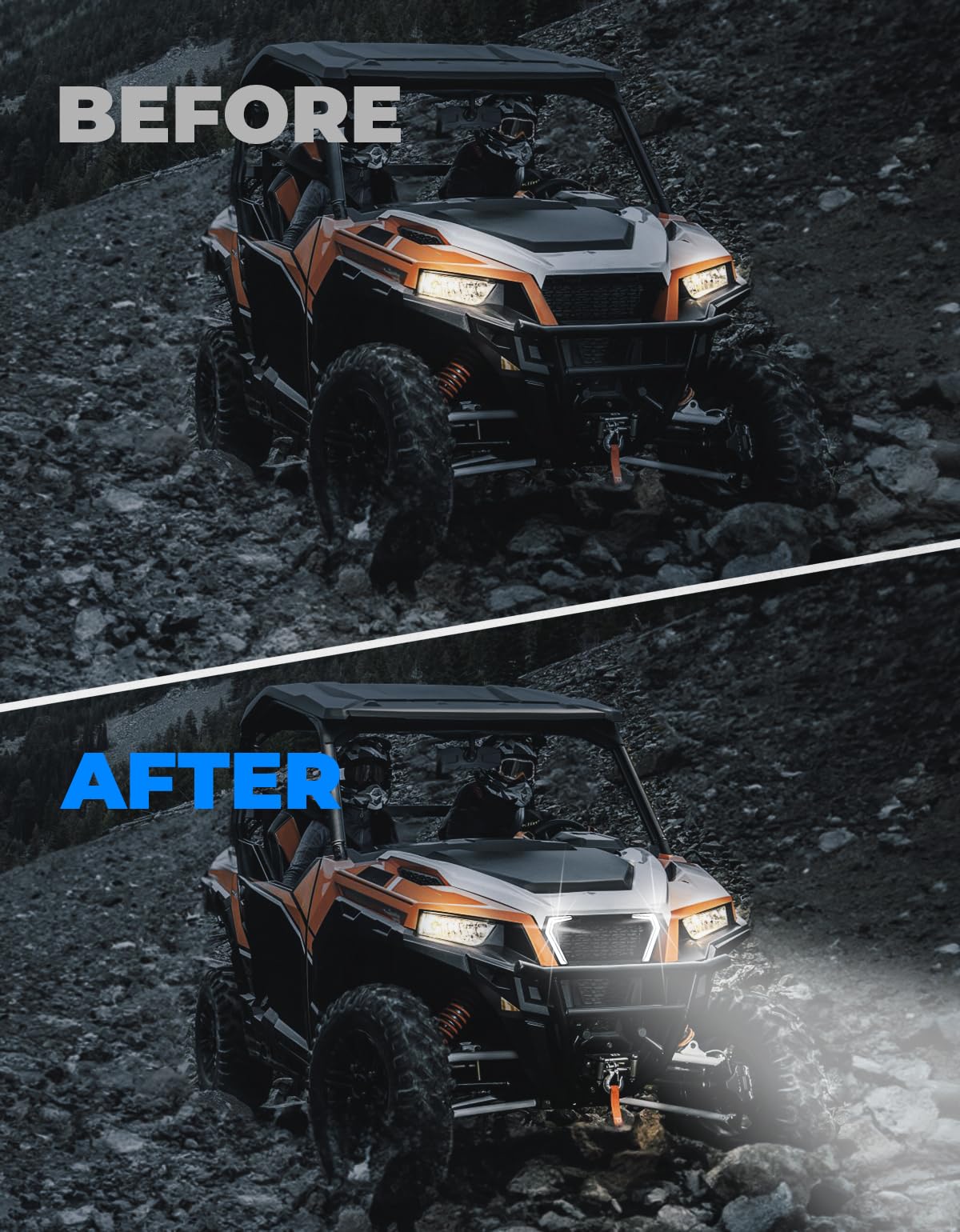 2x Front Fang Accent Light Turn Signal For Polaris General 1000 2016-2024 - Image 6