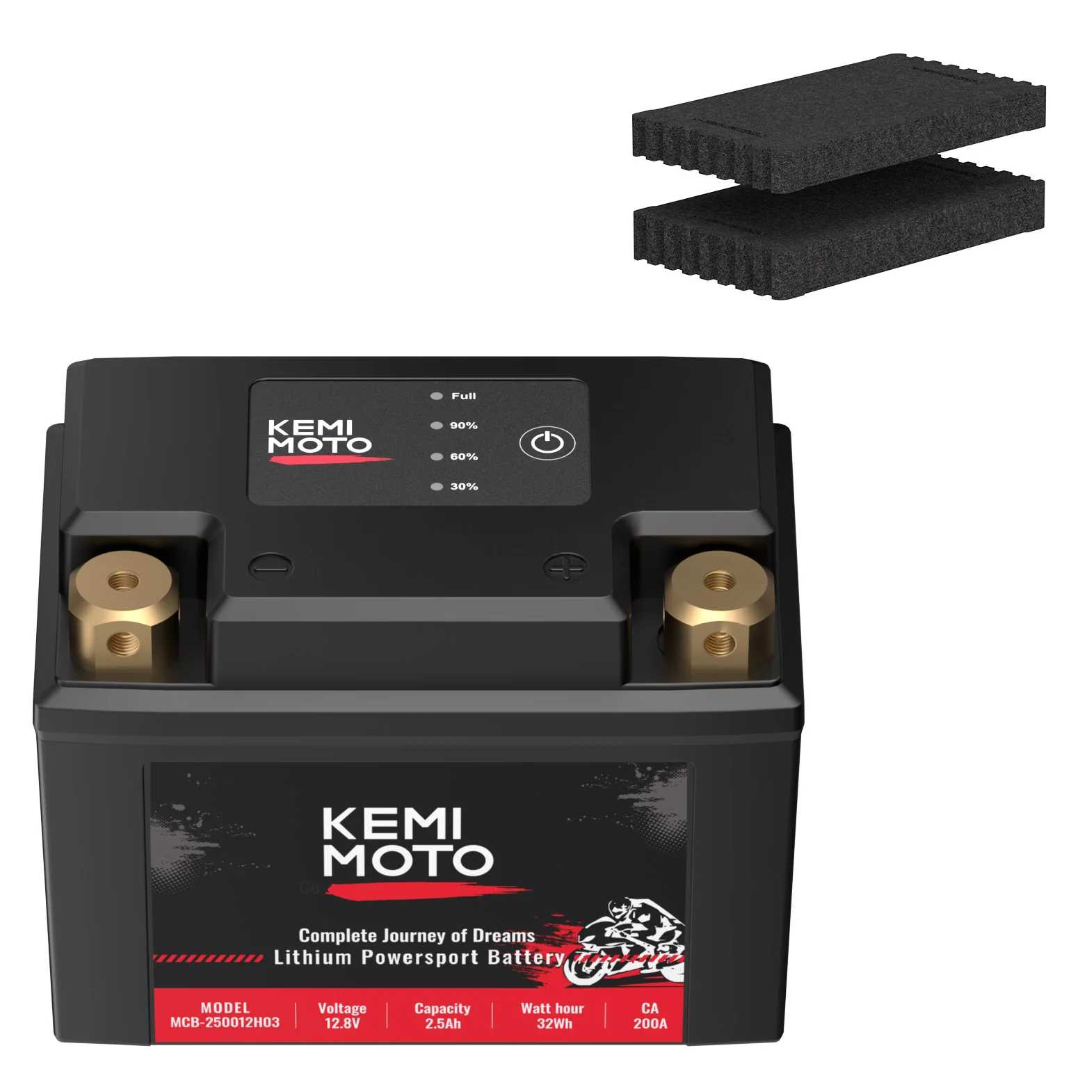 12v 2.5Ah LiFePO4 Lithium Battery for Motorcycle/ Lawn Mower /ATV/ UTV - Image 7