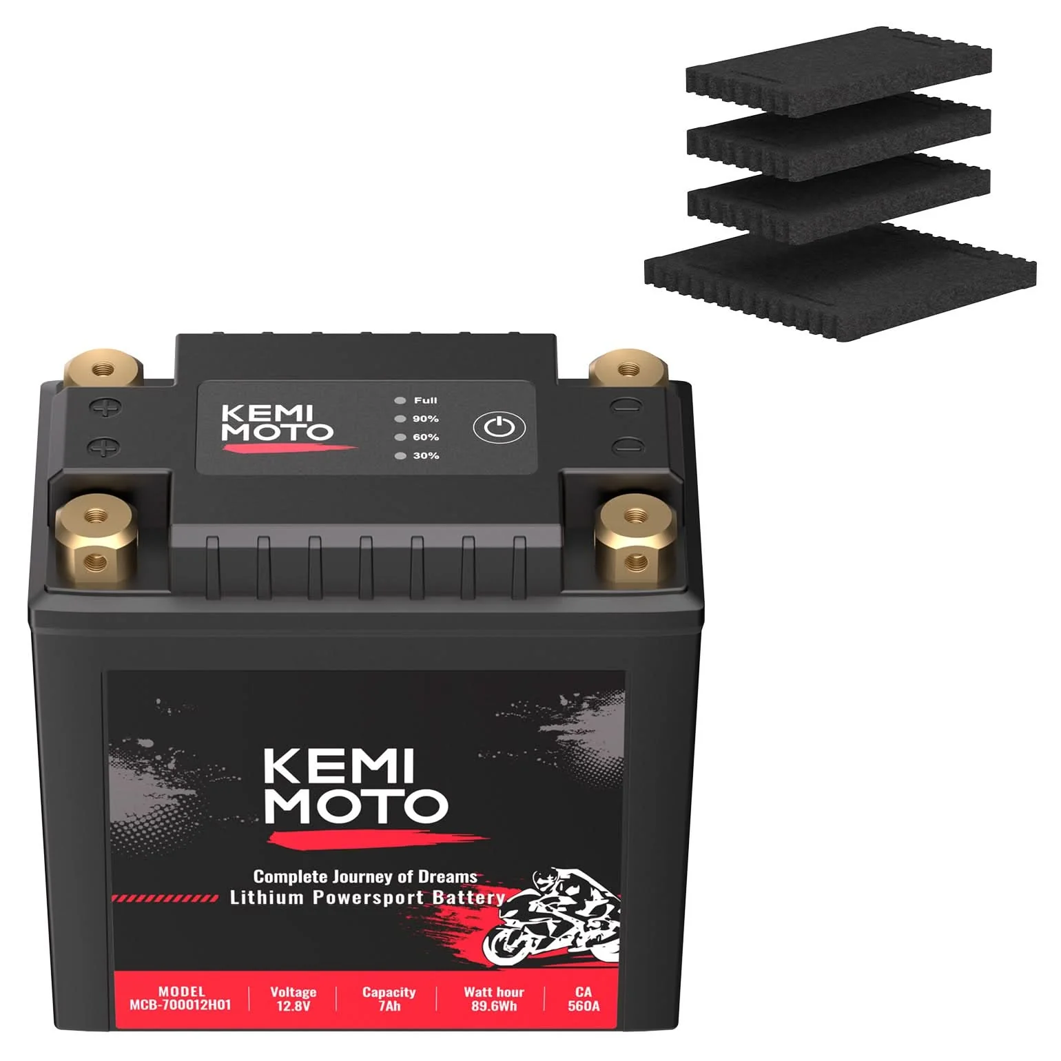 12v 7Ah LiFePO4  Lithium Battery for Motorcycle/ Lawn Mower /ATV/ UTV - Image 7