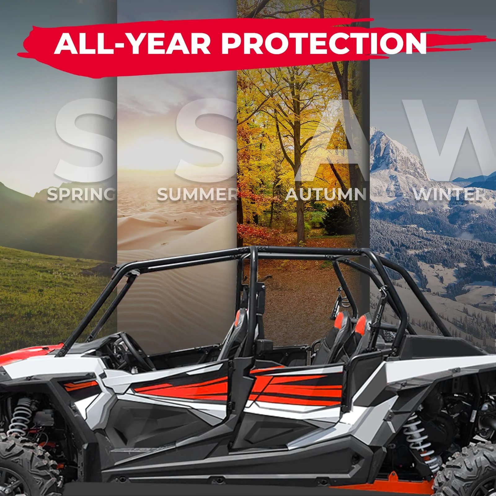 Lower Doors Panel Inserts For Polaris RZR XP4 1000 2014-2023 (4 Doors) - Image 5