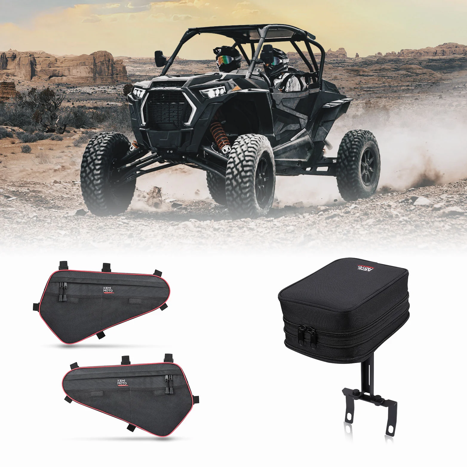 Lower Door Storage Bag & Armrest Bag for Polaris RZR 2014-2023 - Image 4
